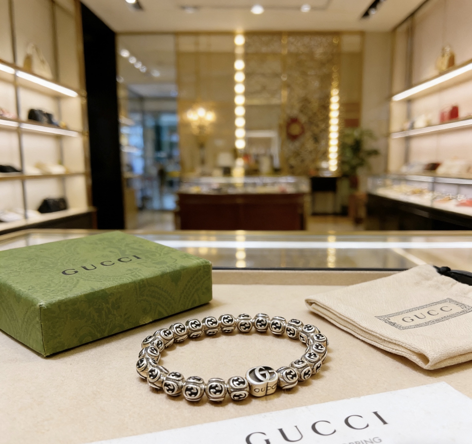 Gucci 𝐆𝐮𝐜𝐜𝐢古驰手链 最新款手链档次更高 Anger Forest系列双g手链