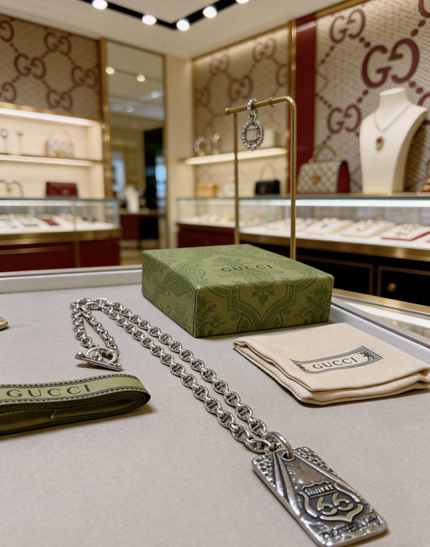 Gucci 𝐆𝐮𝐜𝐜𝐢古驰项链最新款链条档次更高