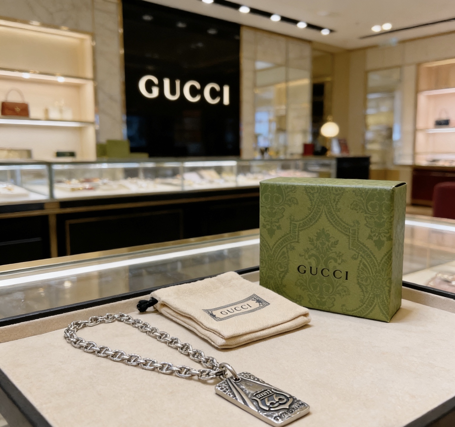 Gucci 𝐆𝐮𝐜𝐜𝐢古驰项链最新款链条档次更高