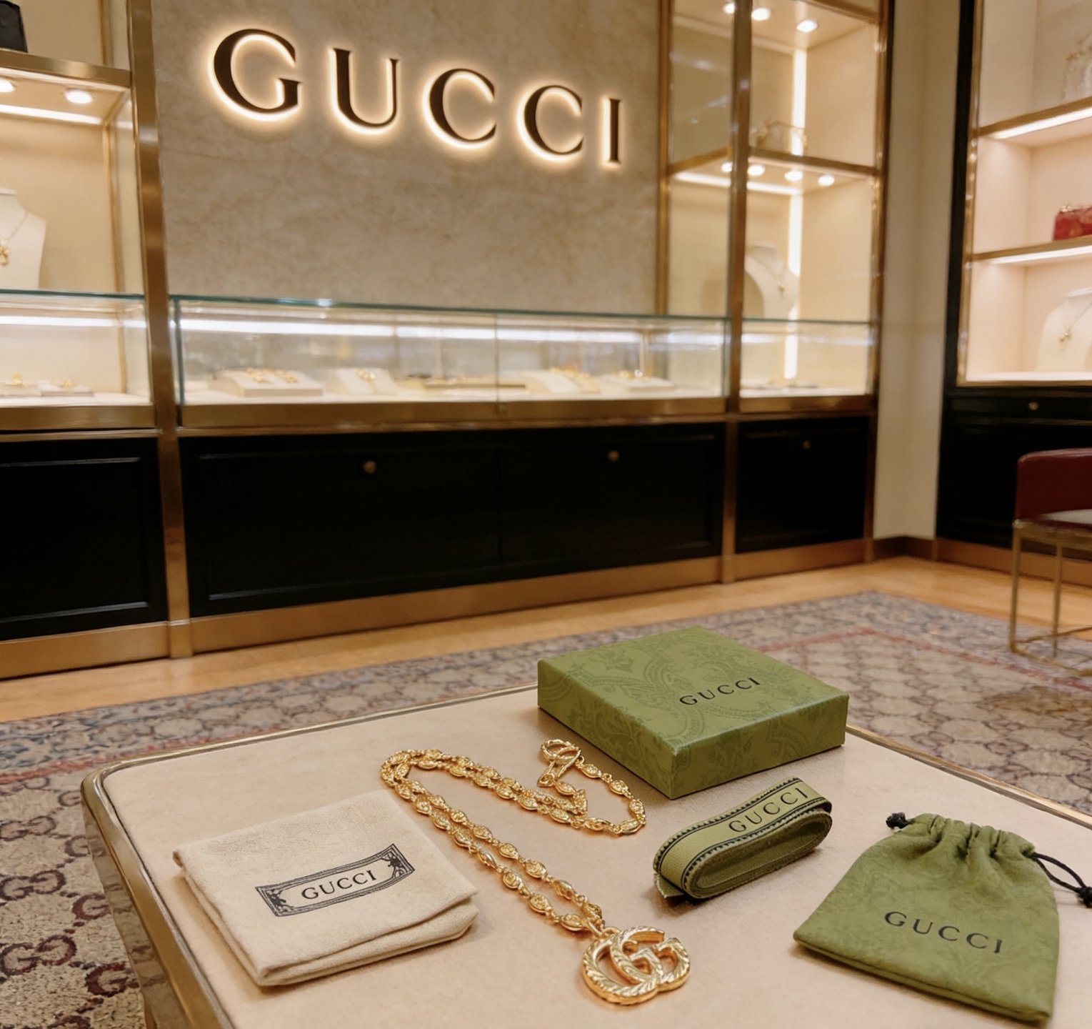 Gucci 𝐆𝐮𝐜𝐜𝐢古驰项链最新款链条档次更高