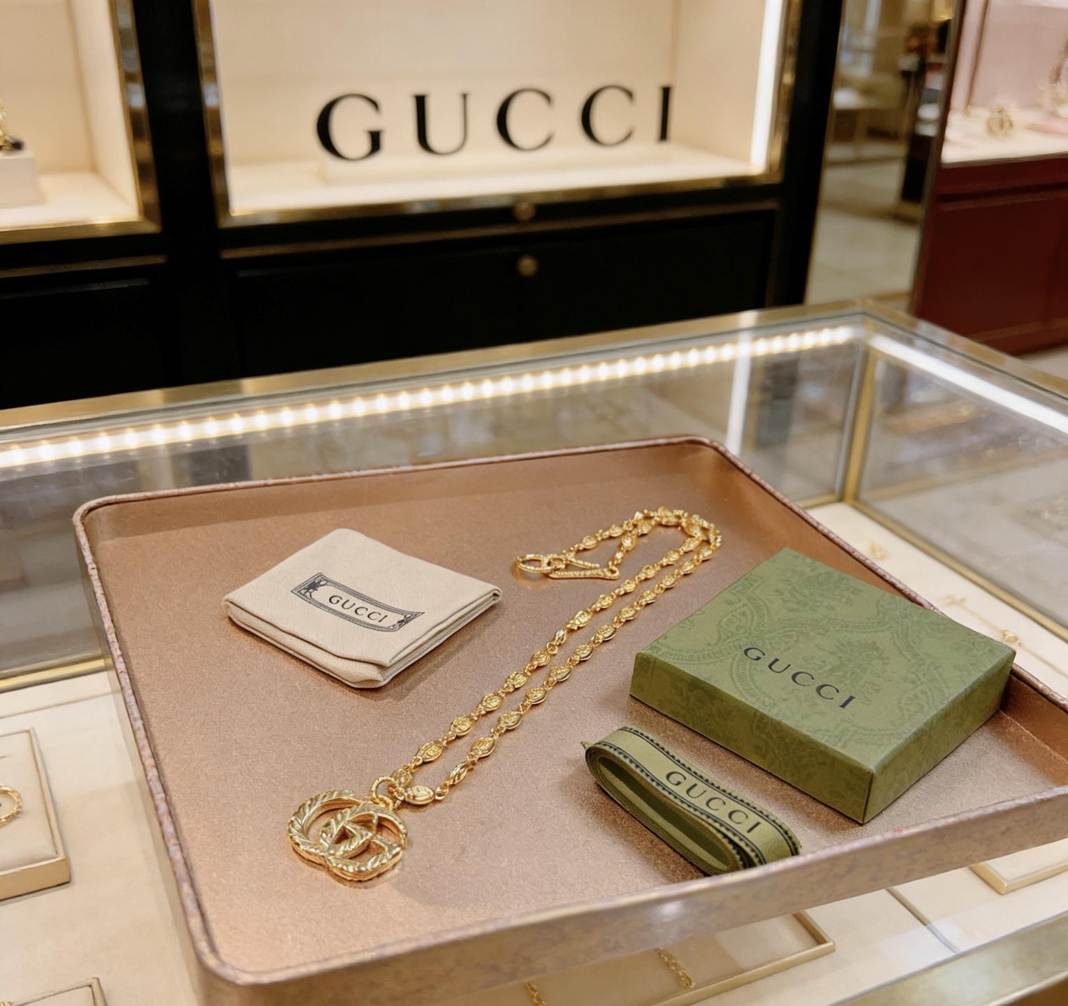 Gucci 𝐆𝐮𝐜𝐜𝐢古驰项链最新款链条档次更高