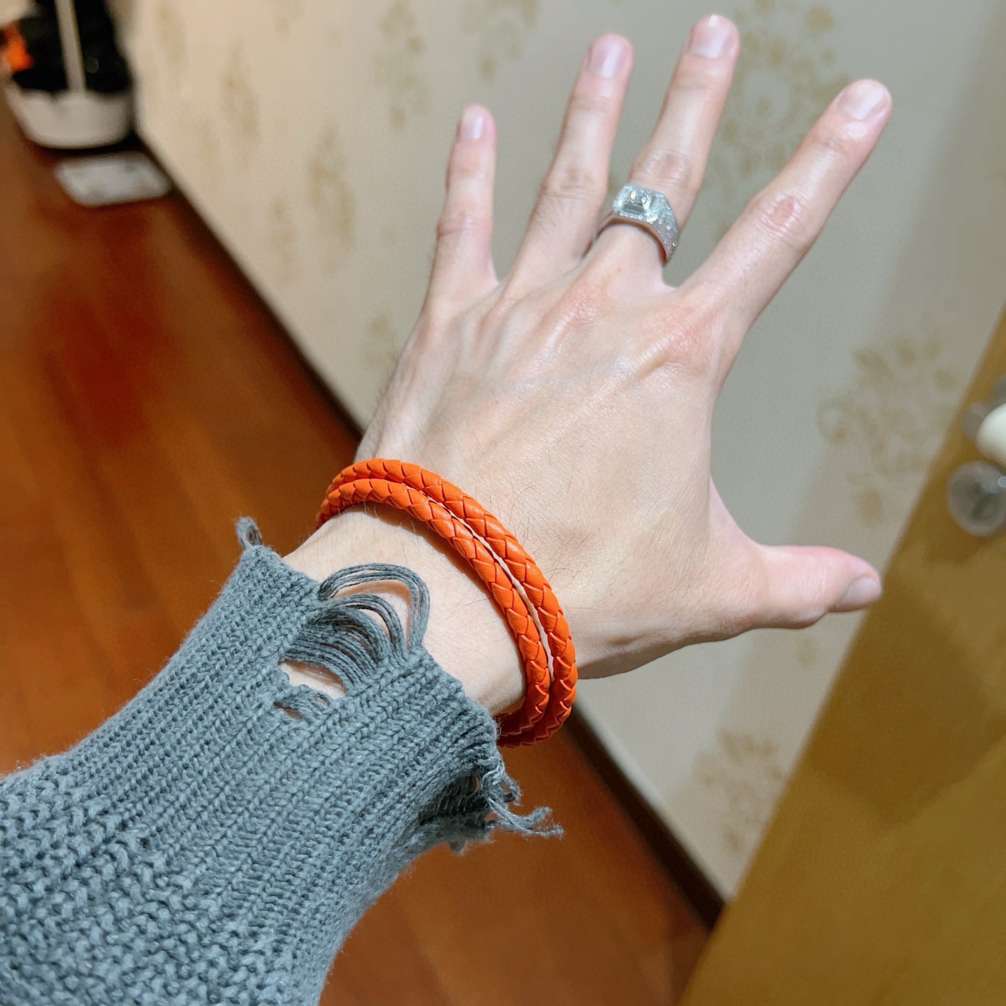 Hermès 新款Hermes爱马仕手链编织手绳加厚版 黄金版