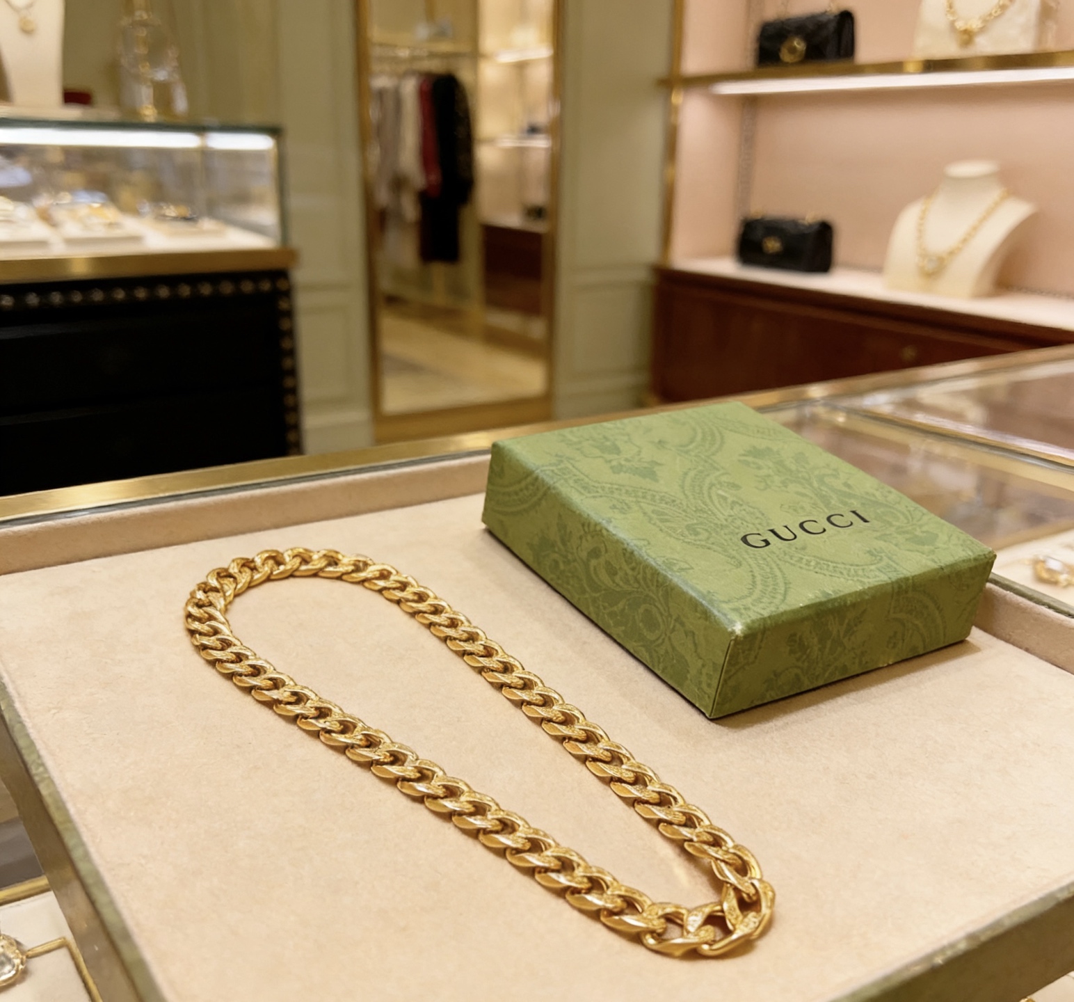 Gucci 𝐆𝐮𝐜𝐜𝐢古驰项链最新款链条档次更高 Anger Forest系列双G古驰项链 高端货 不氧化不退色