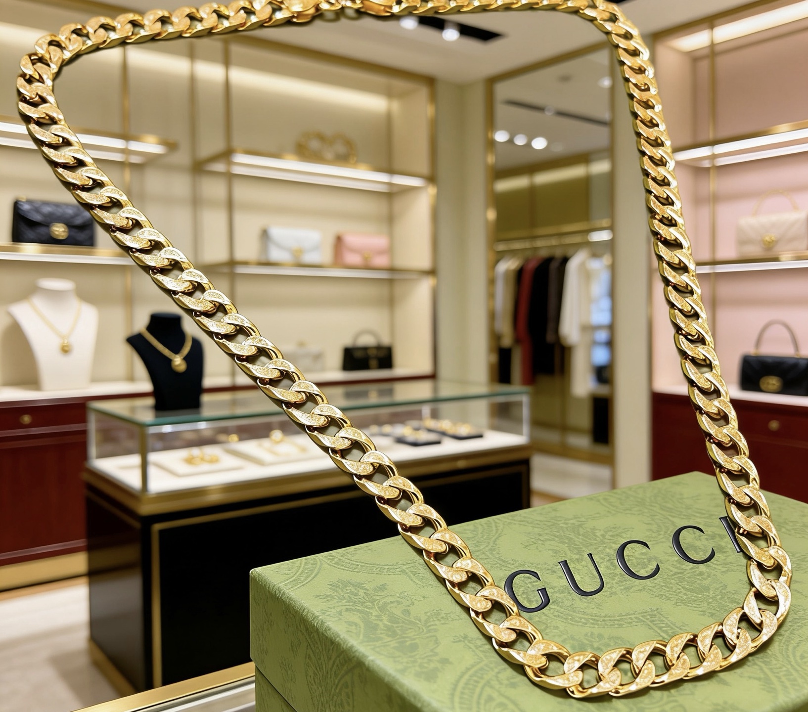 Gucci 𝐆𝐮𝐜𝐜𝐢古驰项链最新款链条档次更高 Anger Forest系列双G古驰项链 高端货 不氧化不退色