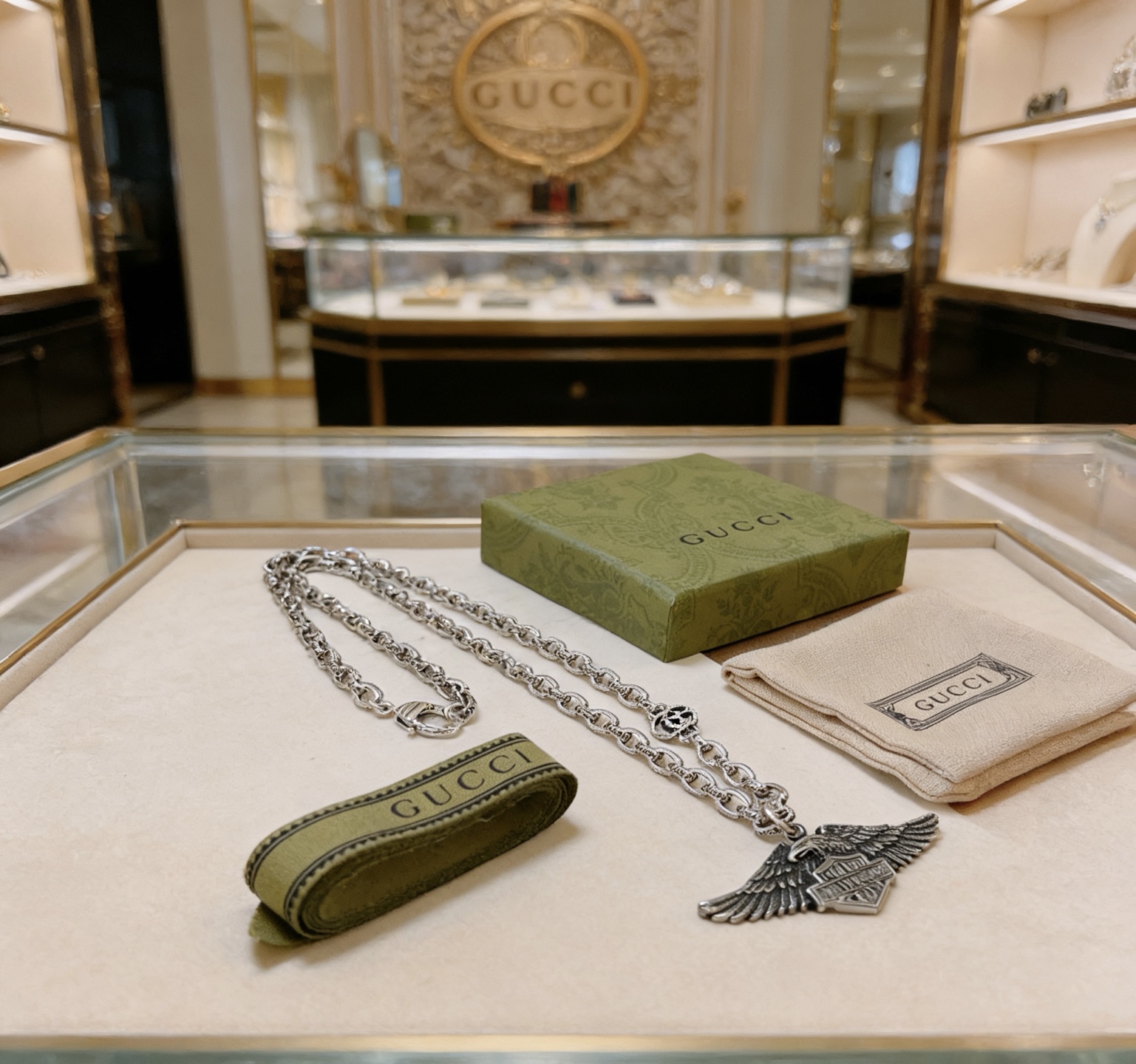 Gucci 𝐆𝐮𝐜𝐜𝐢古驰项链最新款链条档次更高