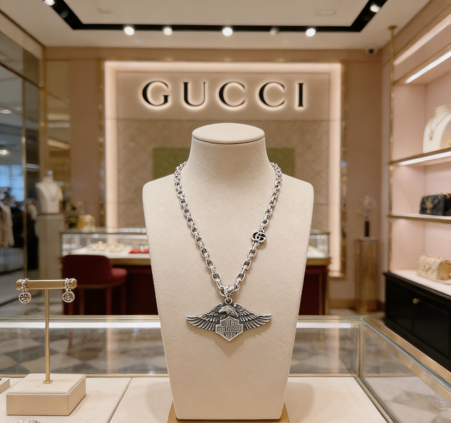 Gucci 𝐆𝐮𝐜𝐜𝐢古驰项链最新款链条档次更高