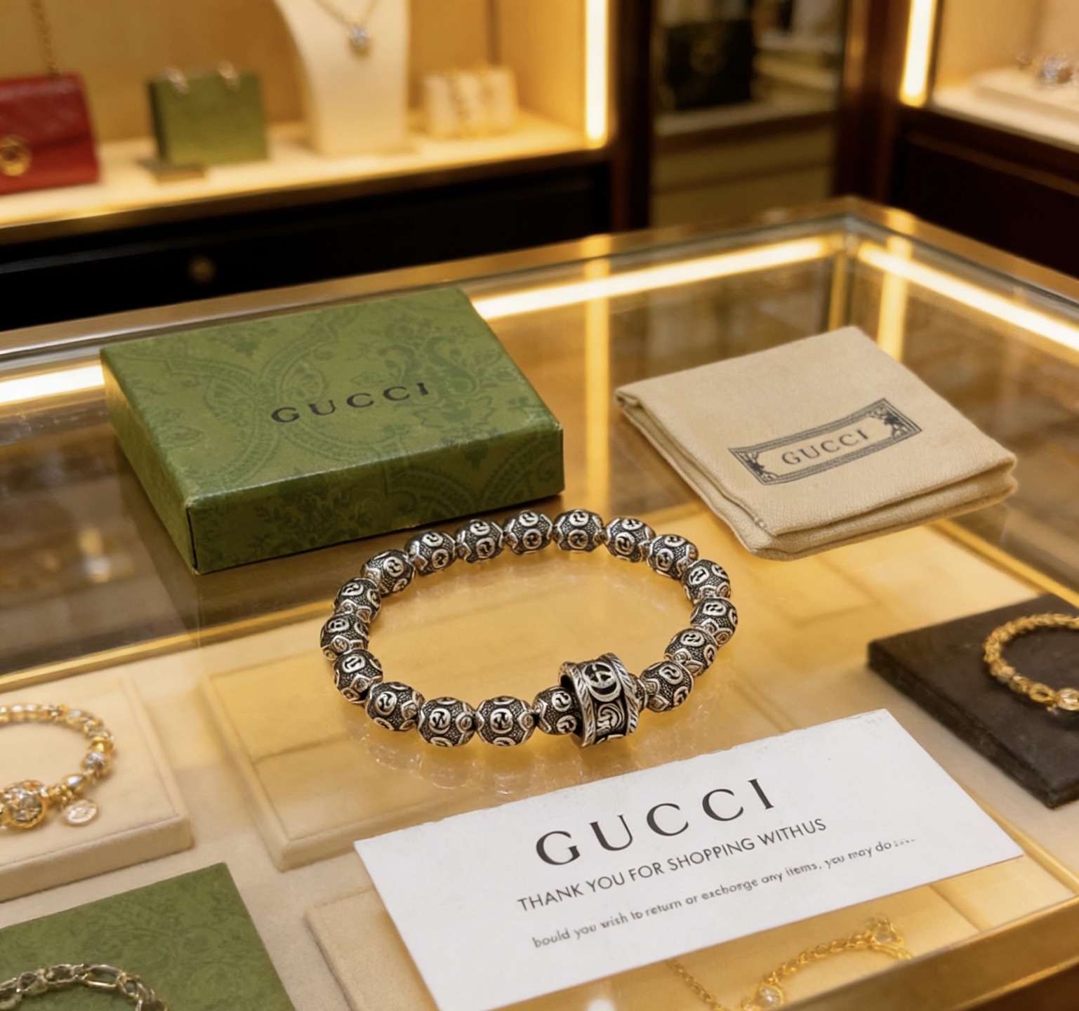 Gucci 新品发布会 古驰手链 精工版本古银配件古驰手链