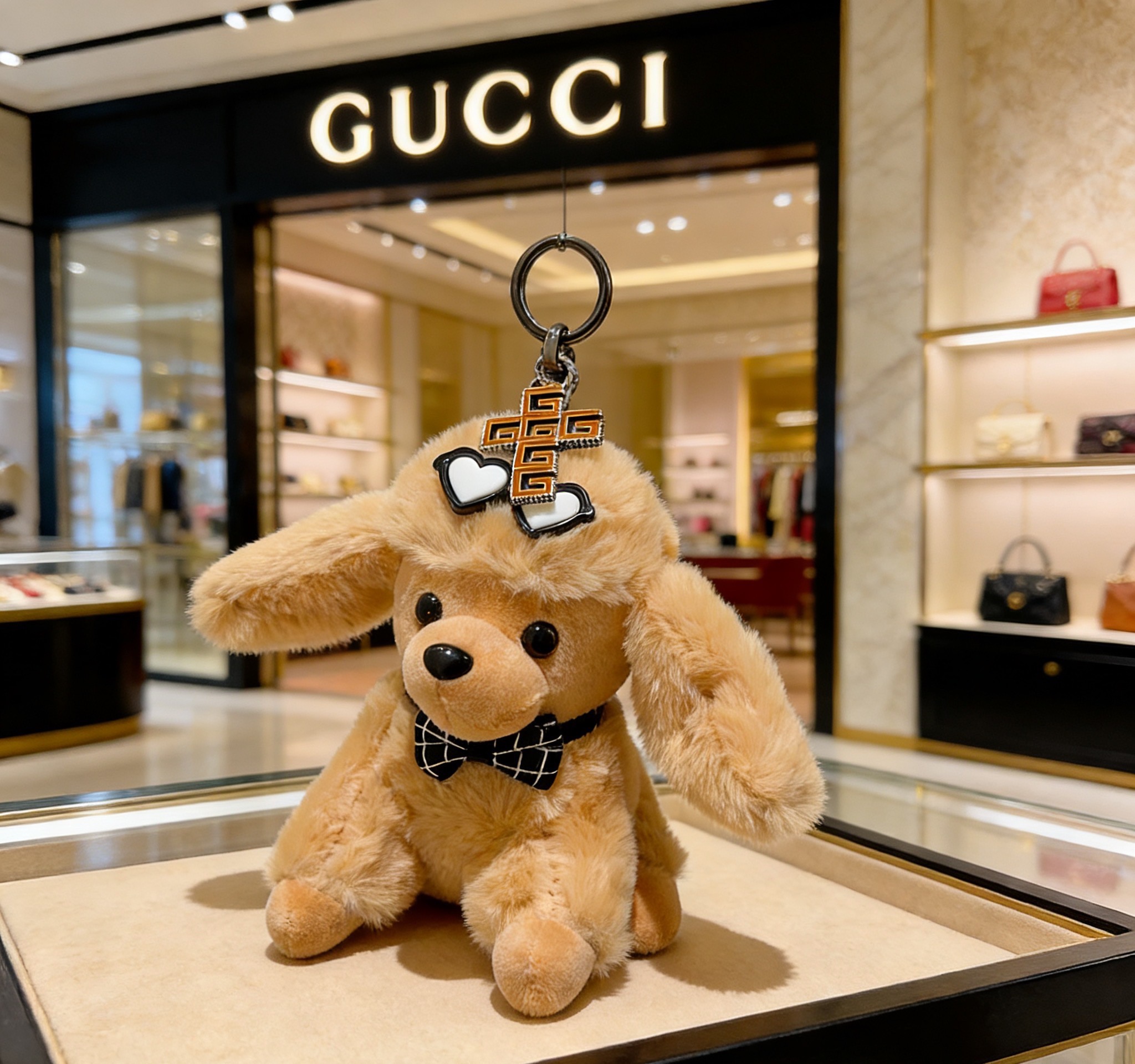 Gucci 2026款古驰 来袭 新品发布 𝐆𝐮𝐜𝐜𝐢古驰钥匙扣古驰包包扣 最新款包包挂饰档次更高 Anger Forest系列双G 款联名设计理念钥匙扣系列