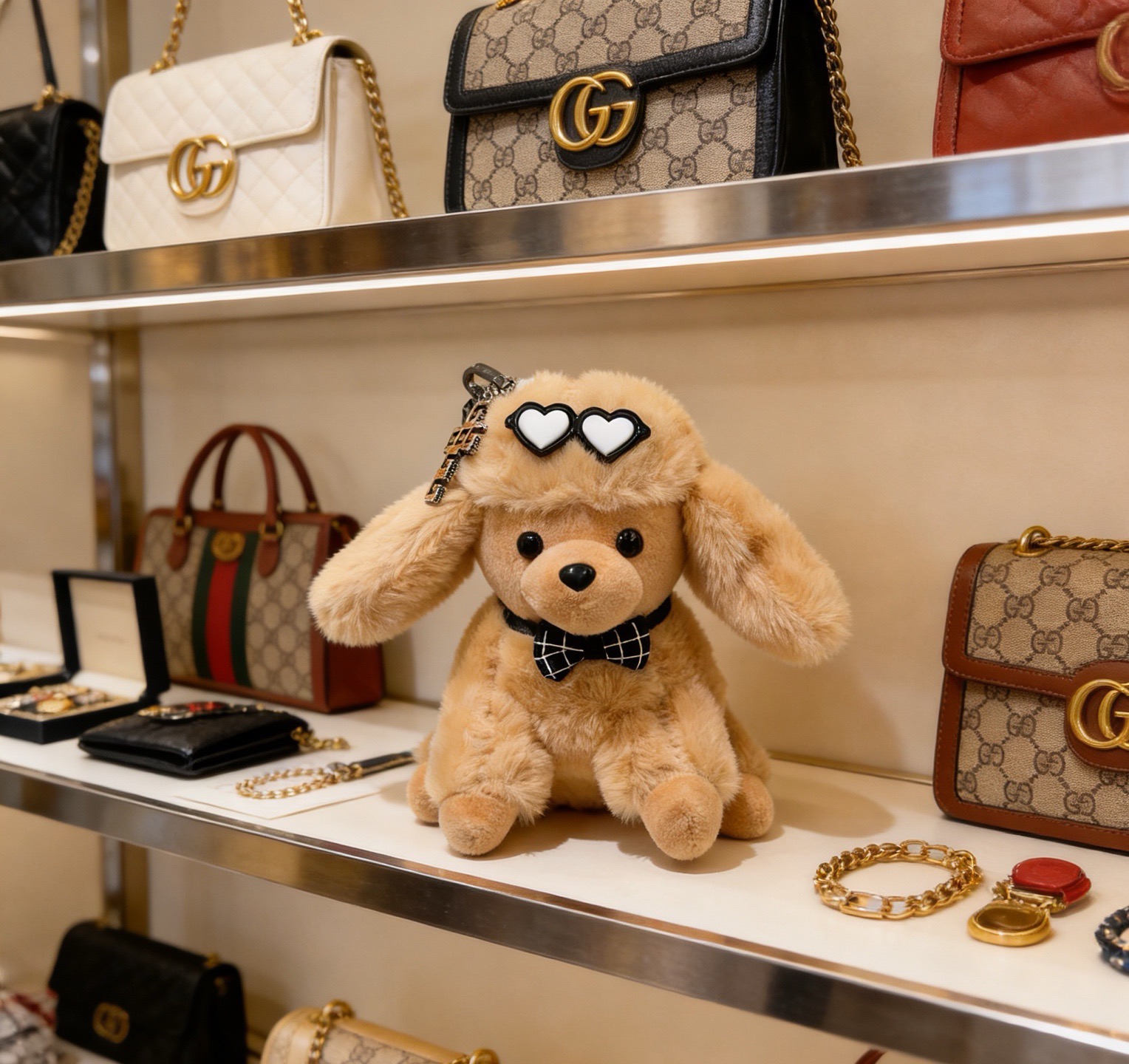 Gucci 2026款古驰 来袭 新品发布 𝐆𝐮𝐜𝐜𝐢古驰钥匙扣古驰包包扣 最新款包包挂饰档次更高 Anger Forest系列双G 款联名设计理念钥匙扣系列