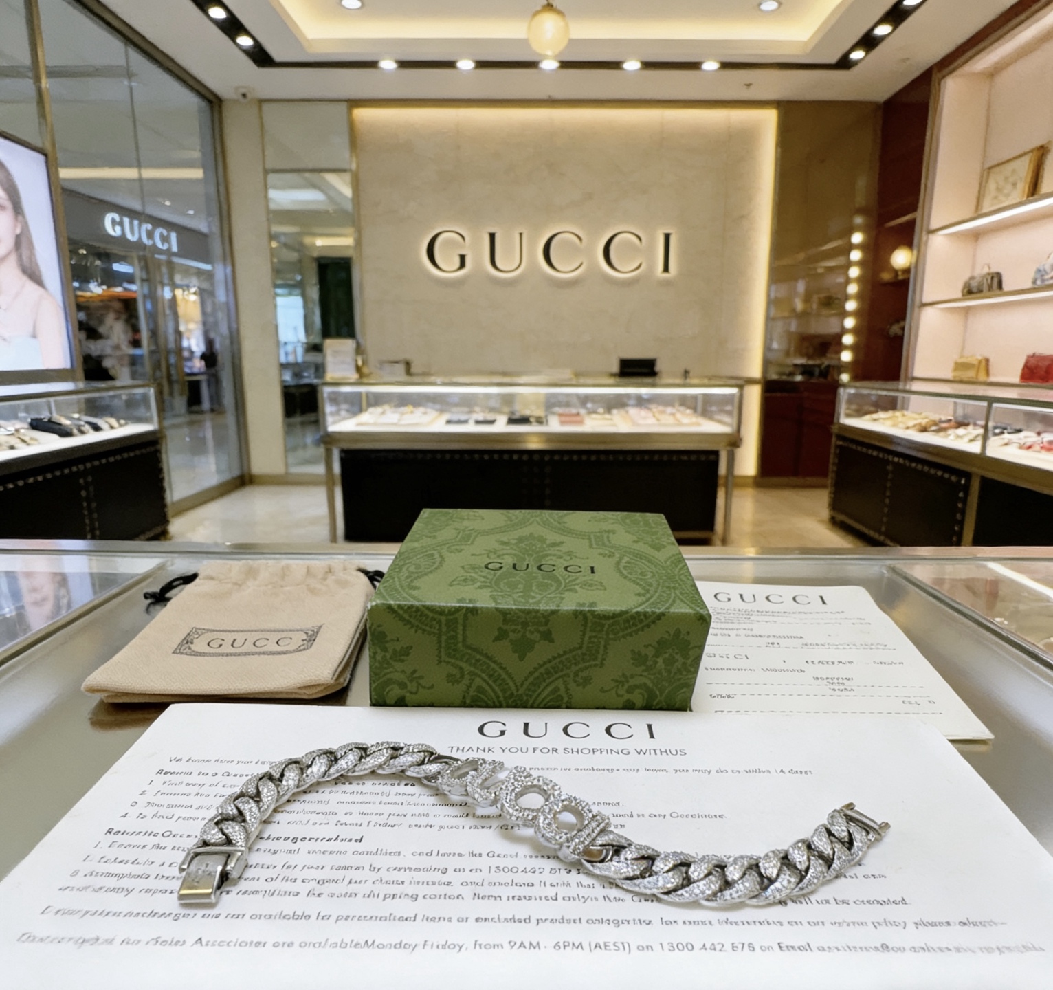 Gucci 最新出炉满钻奢华古驰手链 Gucci古驰手链最新款的