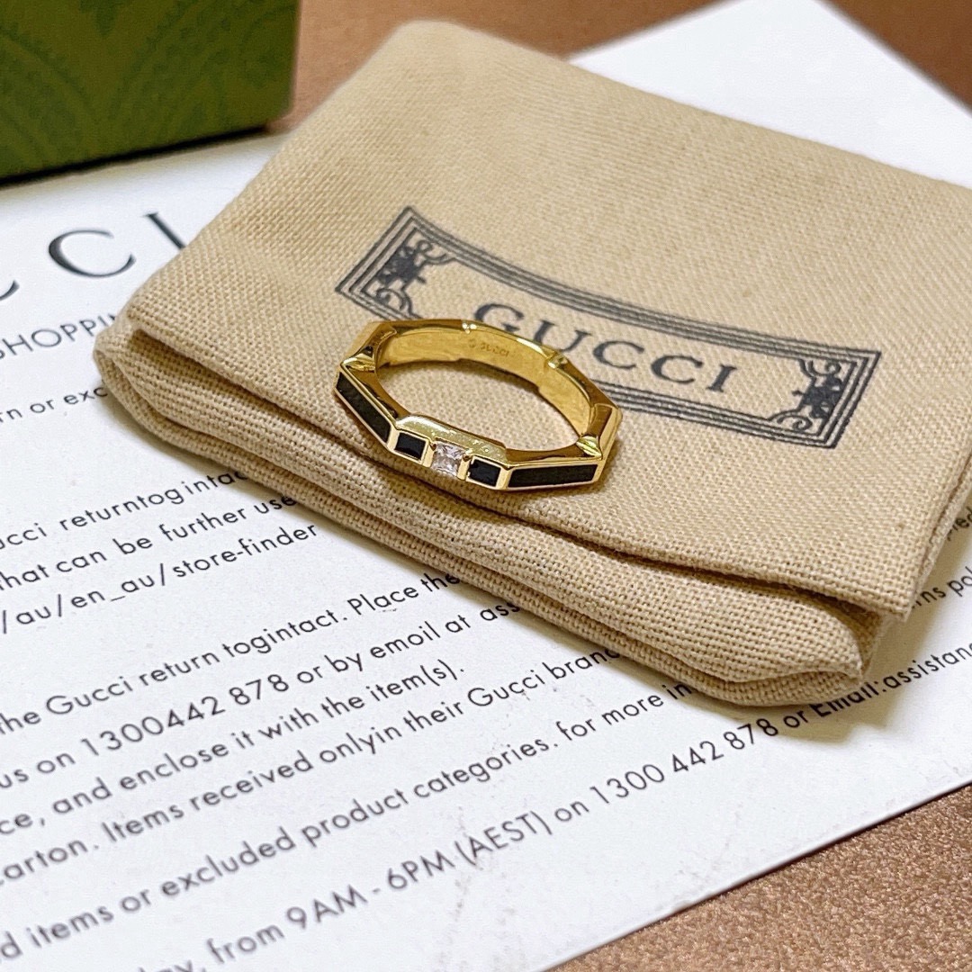 Gucci 𝐆𝐮𝐜𝐜𝐢古驰戒指最新款款式档次更高 Anger Forest系列双G纯手工制作工艺 古驰戒指
