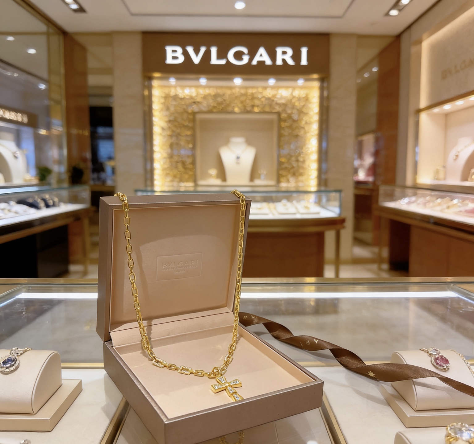 Bvlgari 宝格丽项链V金材质 BVLGARI宝格丽 DIVAS‘ DREAM 系列 品相完美