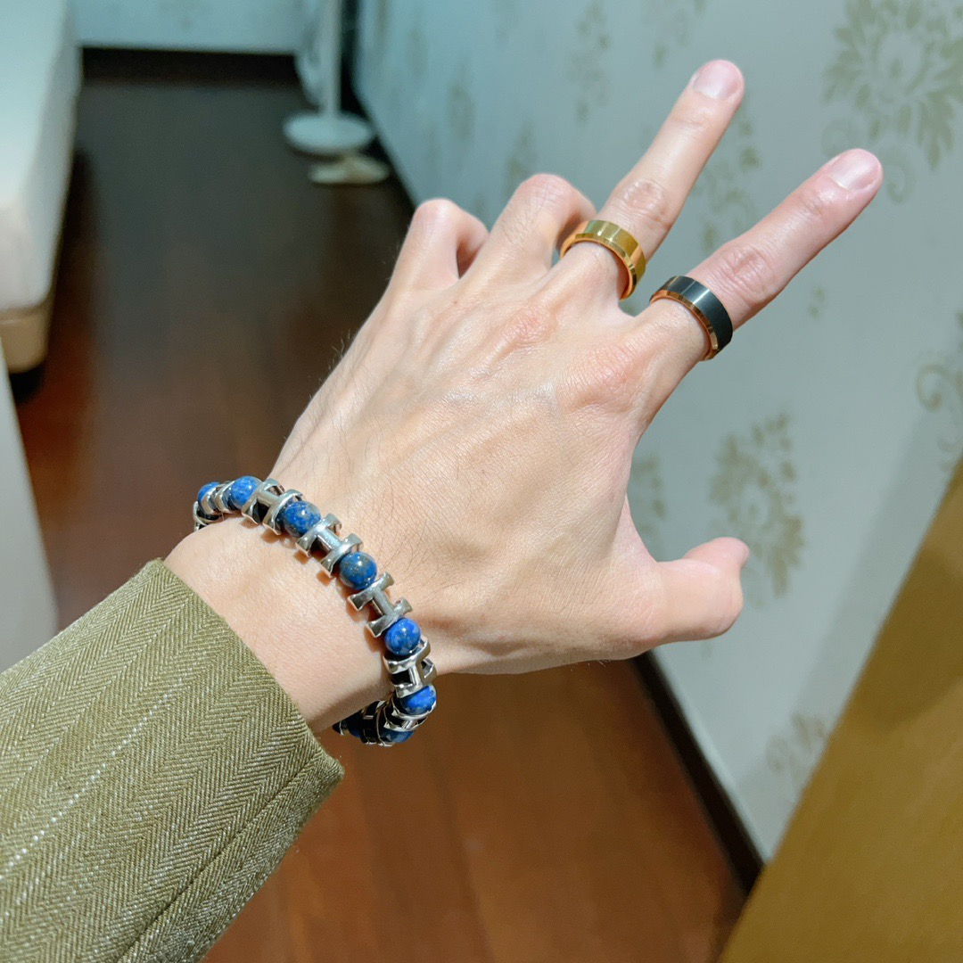 Hermès 新品发布 Hermas爱马仕手链 奢华爱马仕手串 天然石青金石手链 最新款全件串珠手链档次更高 Anger Forest系列H 爱马仕手链