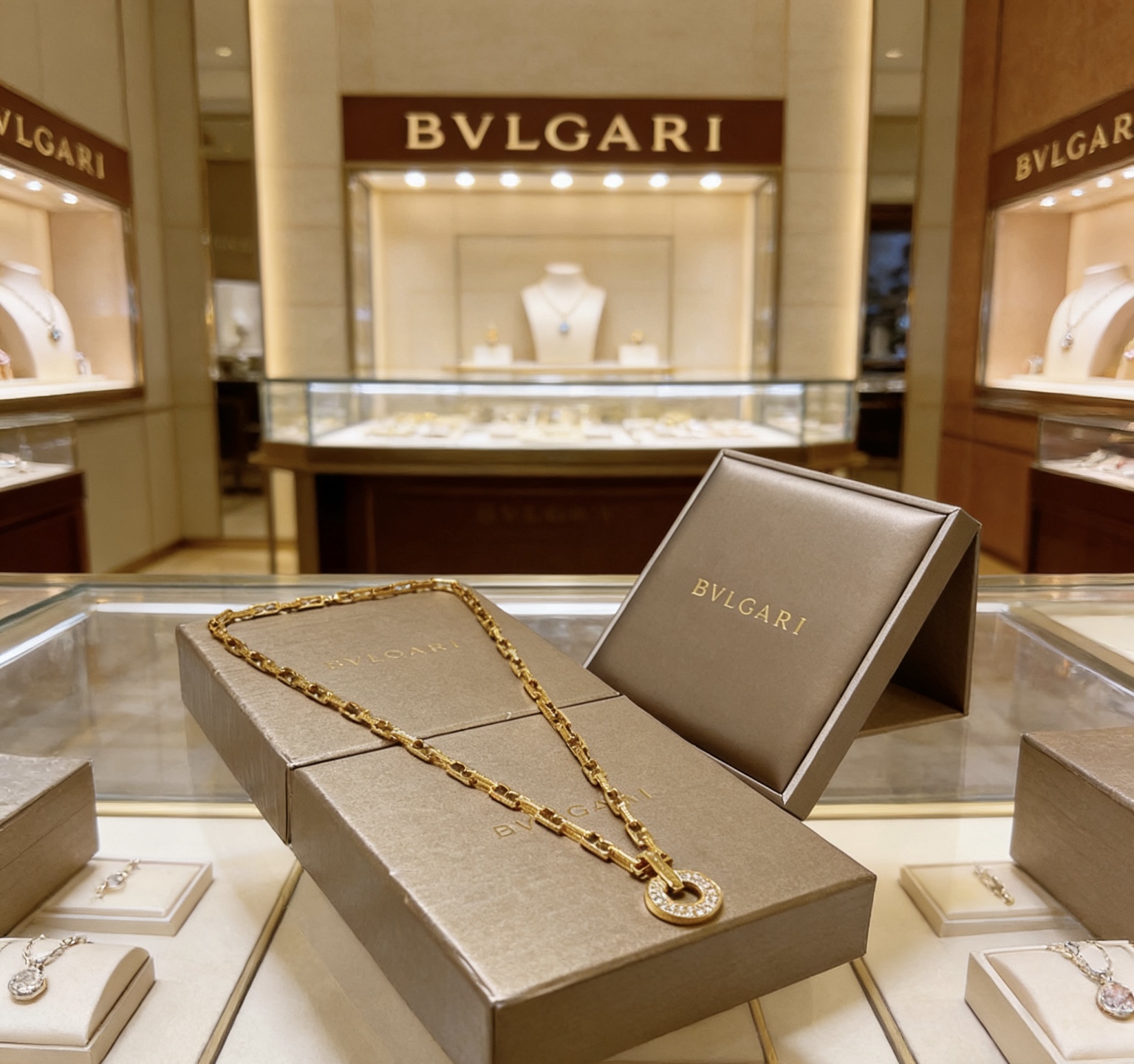 Bvlgari 宝格丽项链V金材质 BVLGARI宝格丽 DIVAS‘ DREAM 系列 品相完美