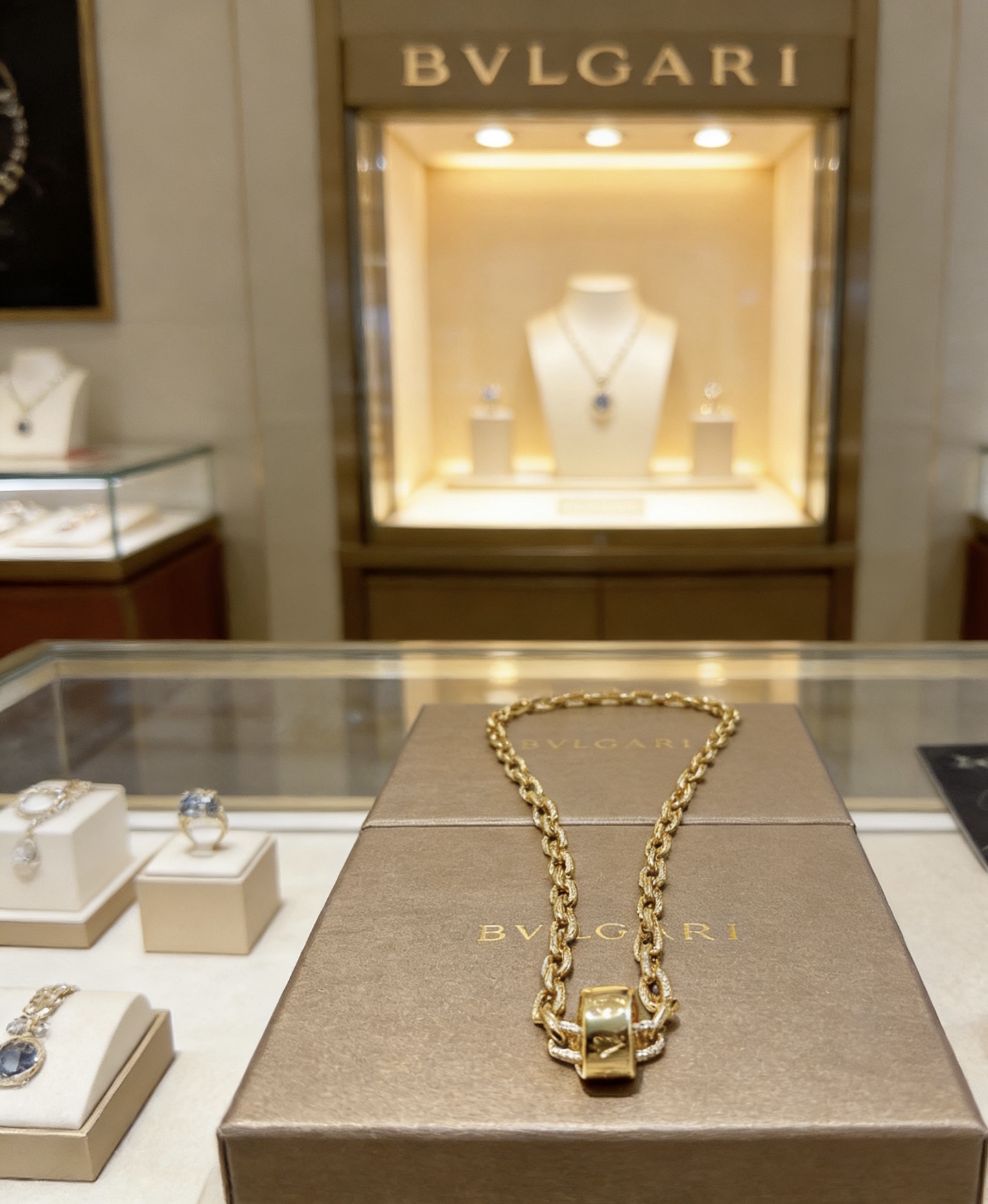 Bvlgari 整条镶嵌工艺宝格丽项链V金材质 BVLGARI宝格丽 DIVAS‘ DREAM 系列 品相完美