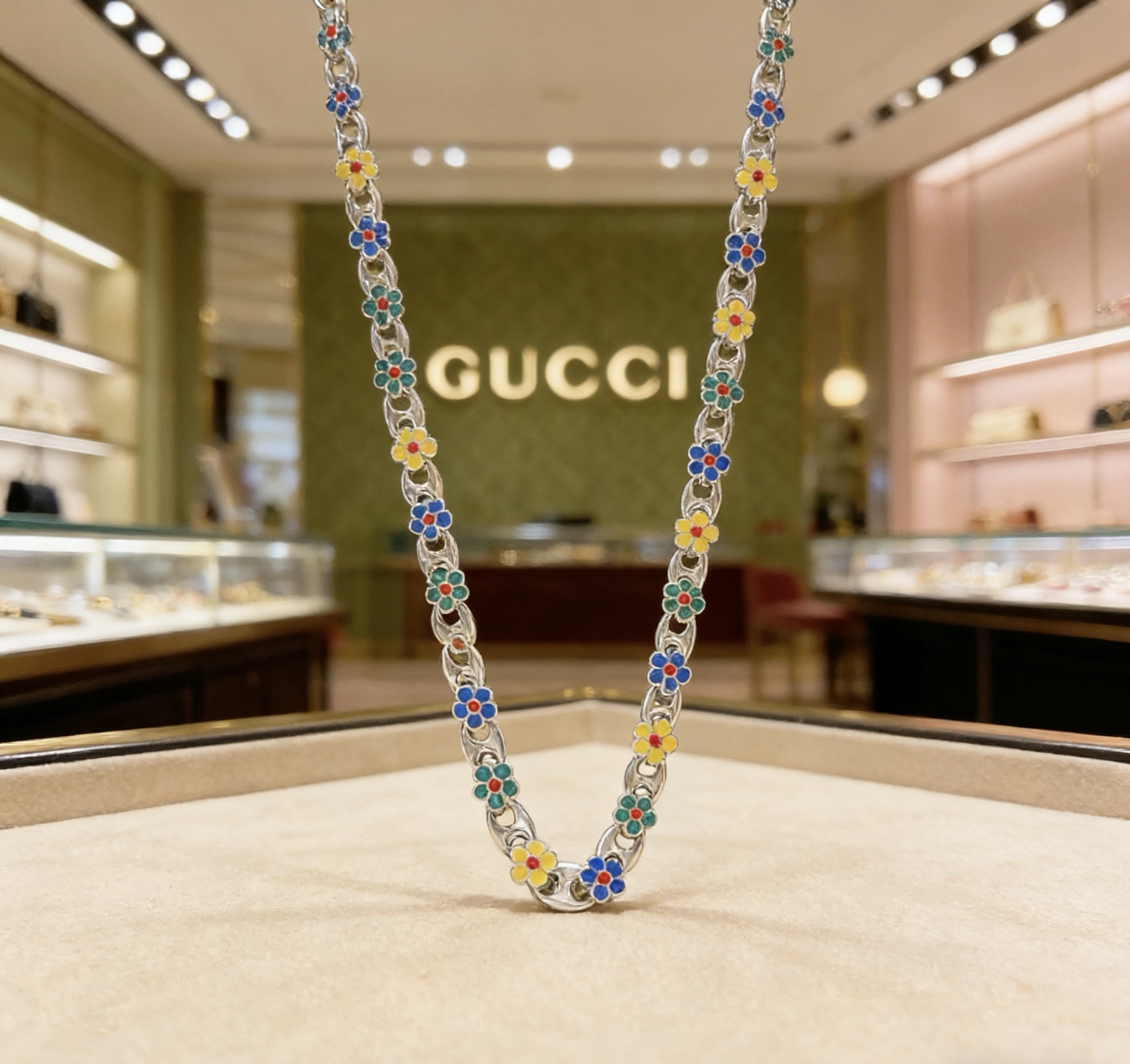 Gucci 𝐆𝐮𝐜𝐜𝐢古驰项链最新款法郎系列链条档次更高 Anger Forest系列双G古驰项链
