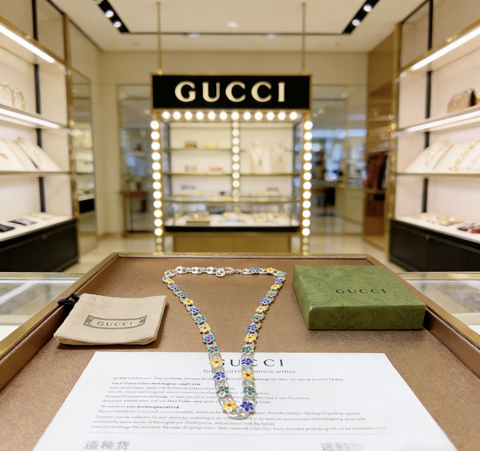 Gucci 𝐆𝐮𝐜𝐜𝐢古驰项链最新款法郎系列链条档次更高 Anger Forest系列双G古驰项链