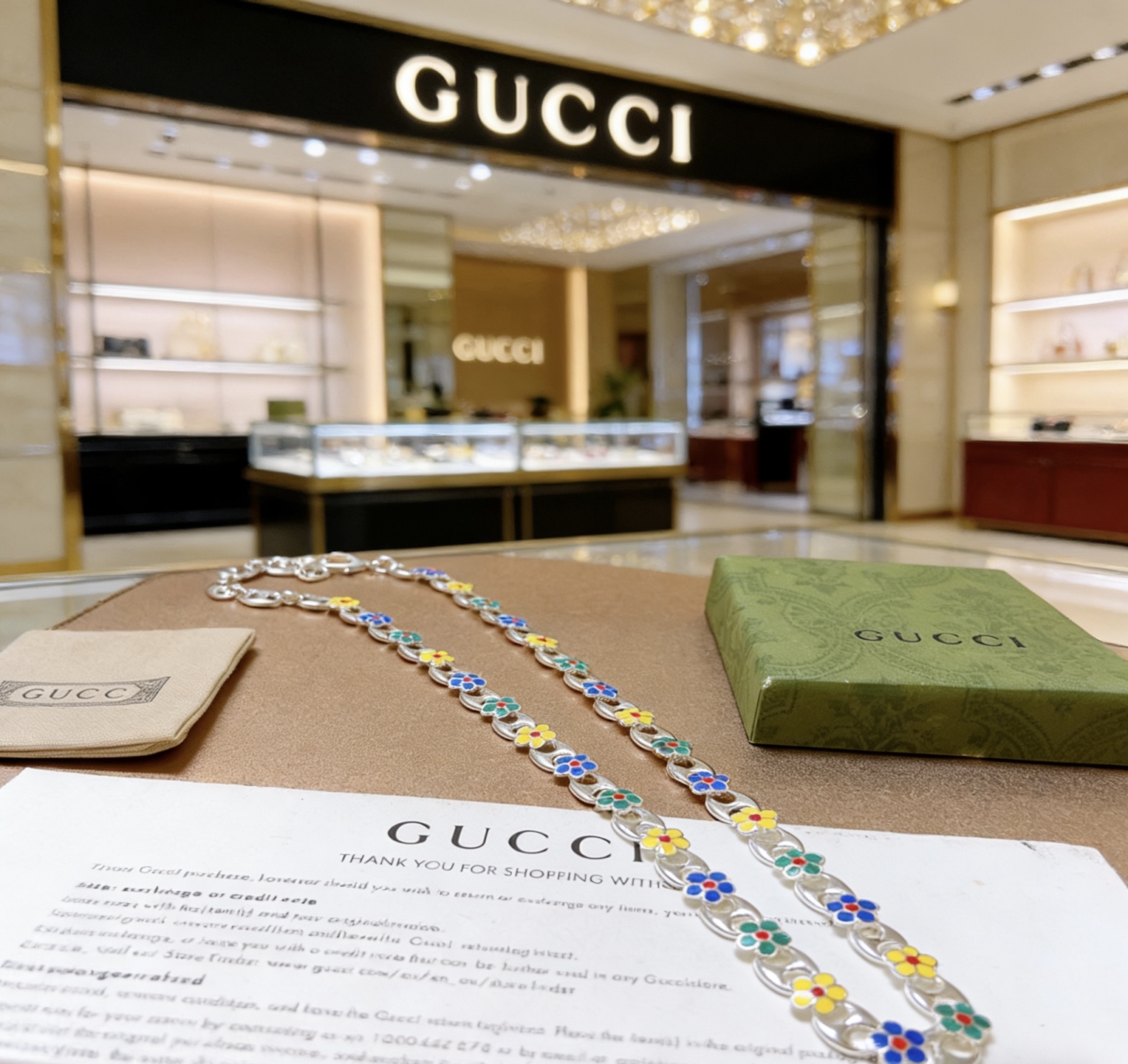 Gucci 𝐆𝐮𝐜𝐜𝐢古驰项链最新款法郎系列链条档次更高 Anger Forest系列双G古驰项链