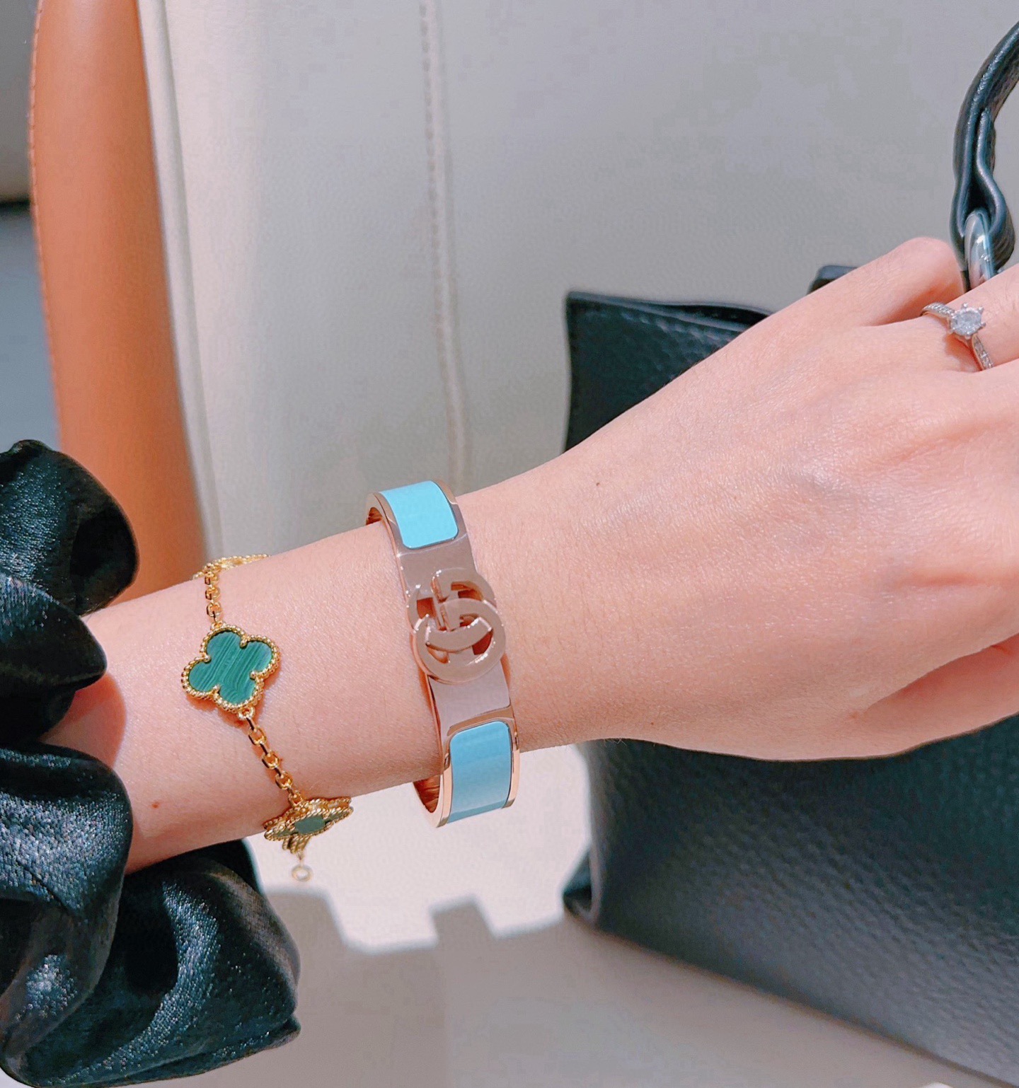 Gucci 𝐆𝐮𝐜𝐜𝐢古驰手镯手环纯手工打造最新款手镯档次更高 Anger Forest系列双G 款系列古驰手环