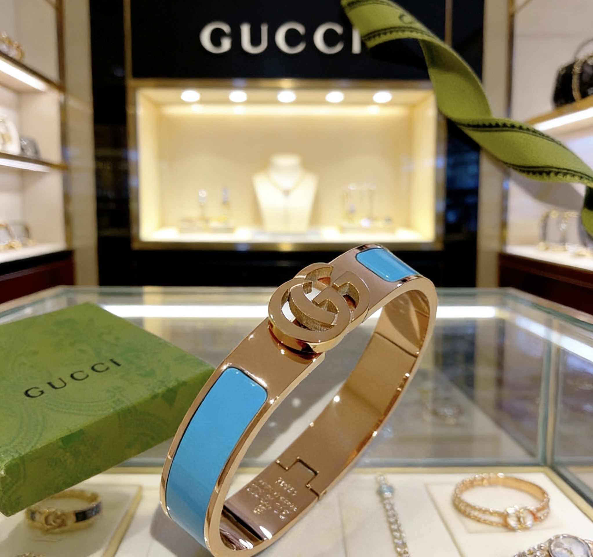 Gucci 𝐆𝐮𝐜𝐜𝐢古驰手镯手环纯手工打造最新款手镯档次更高 Anger Forest系列双G 款系列古驰手环