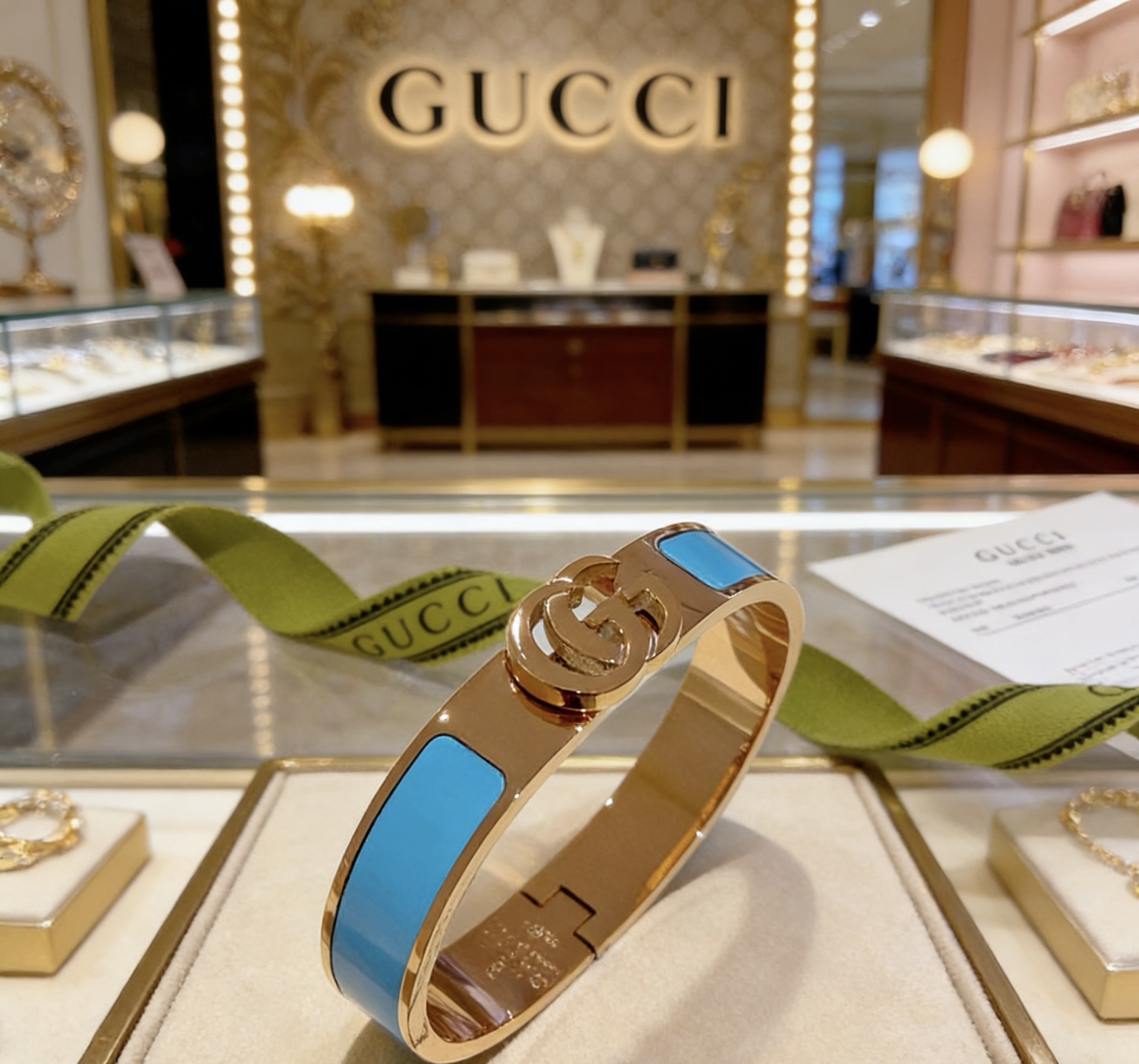 Gucci 𝐆𝐮𝐜𝐜𝐢古驰手镯手环纯手工打造最新款手镯档次更高 Anger Forest系列双G 款系列古驰手环