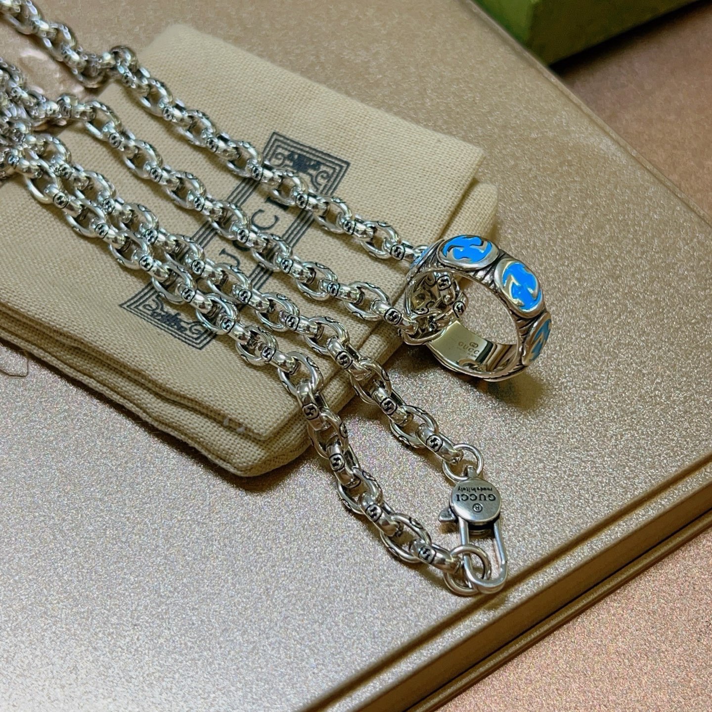Gucci 新品发布 巨帅 Forest系列双G古驰项链