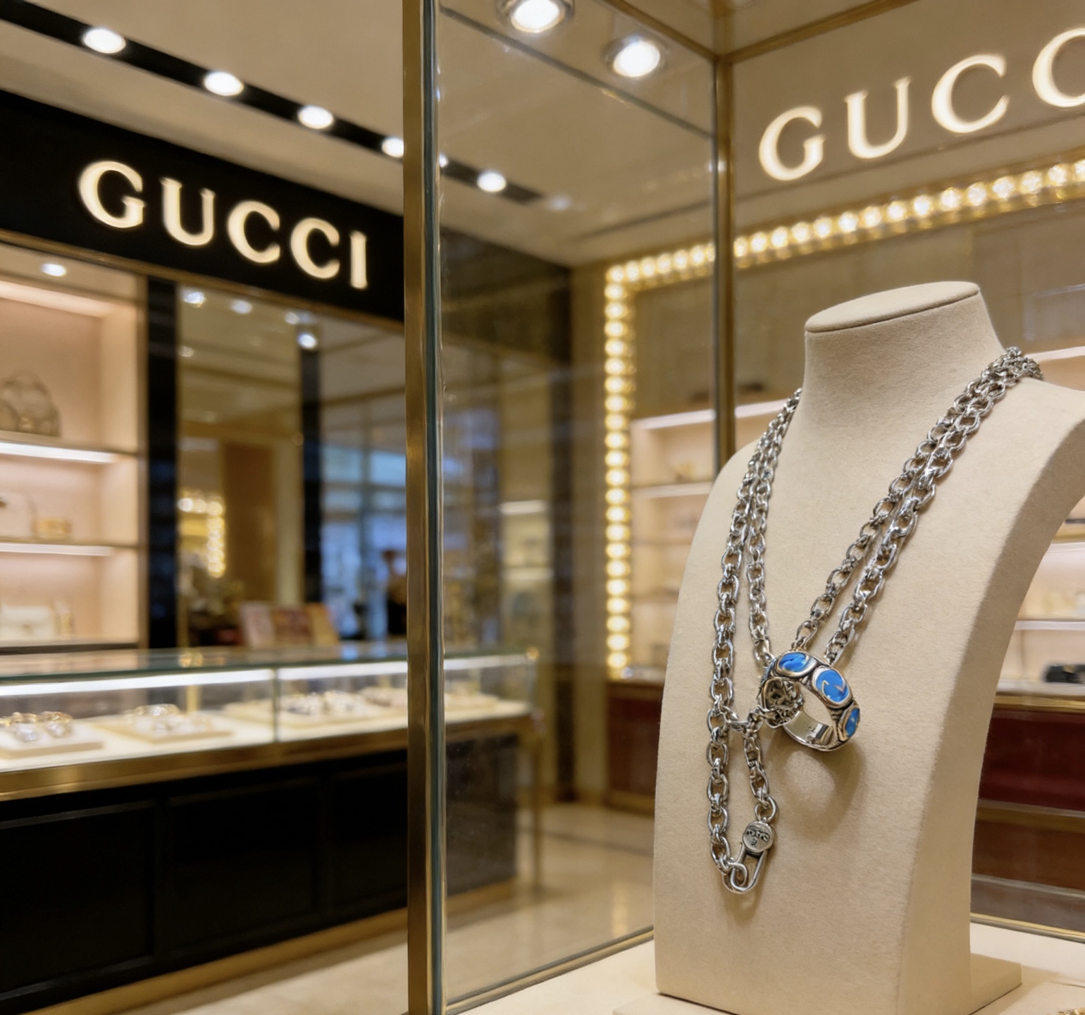 Gucci 新品发布 巨帅 Forest系列双G古驰项链