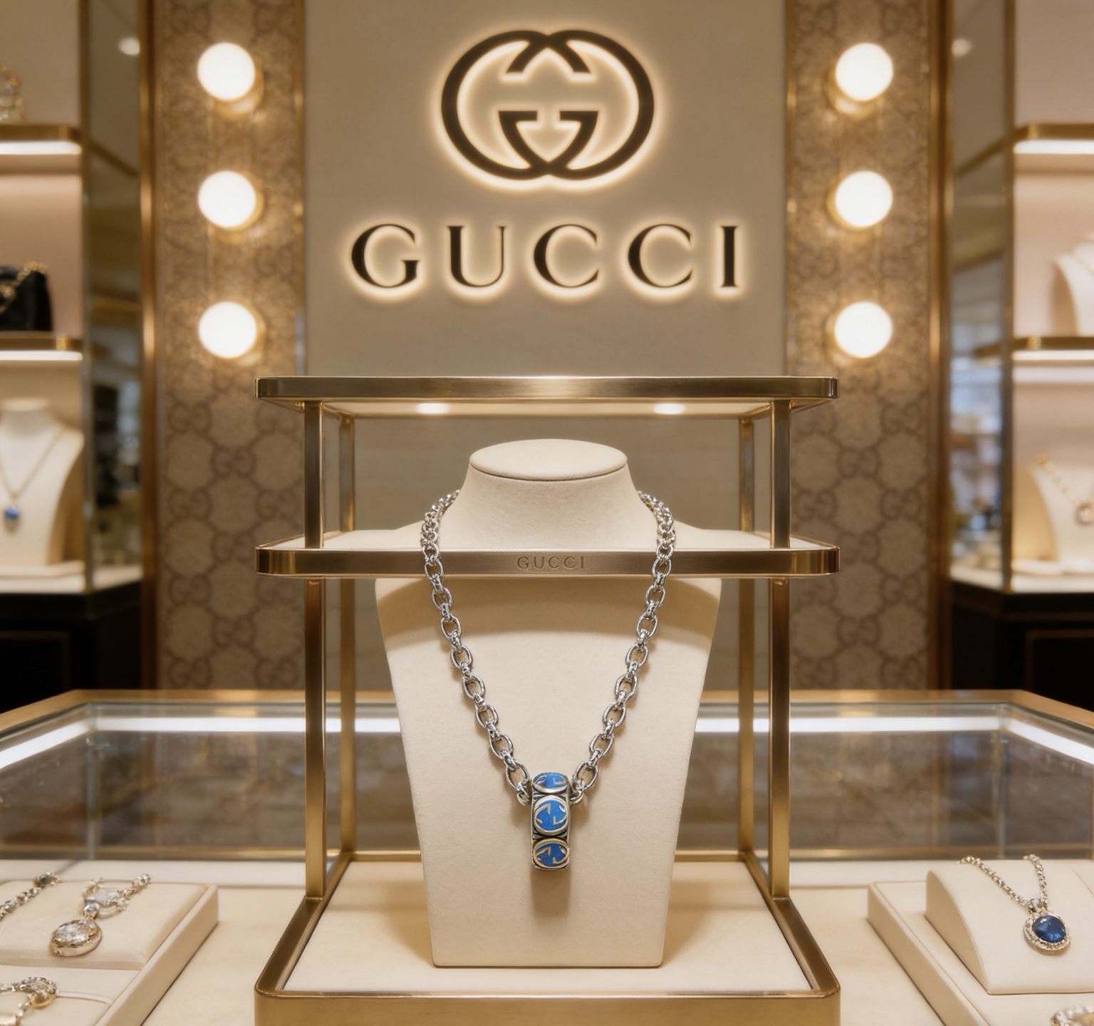 Gucci 新品发布 巨帅 Forest系列双G古驰项链