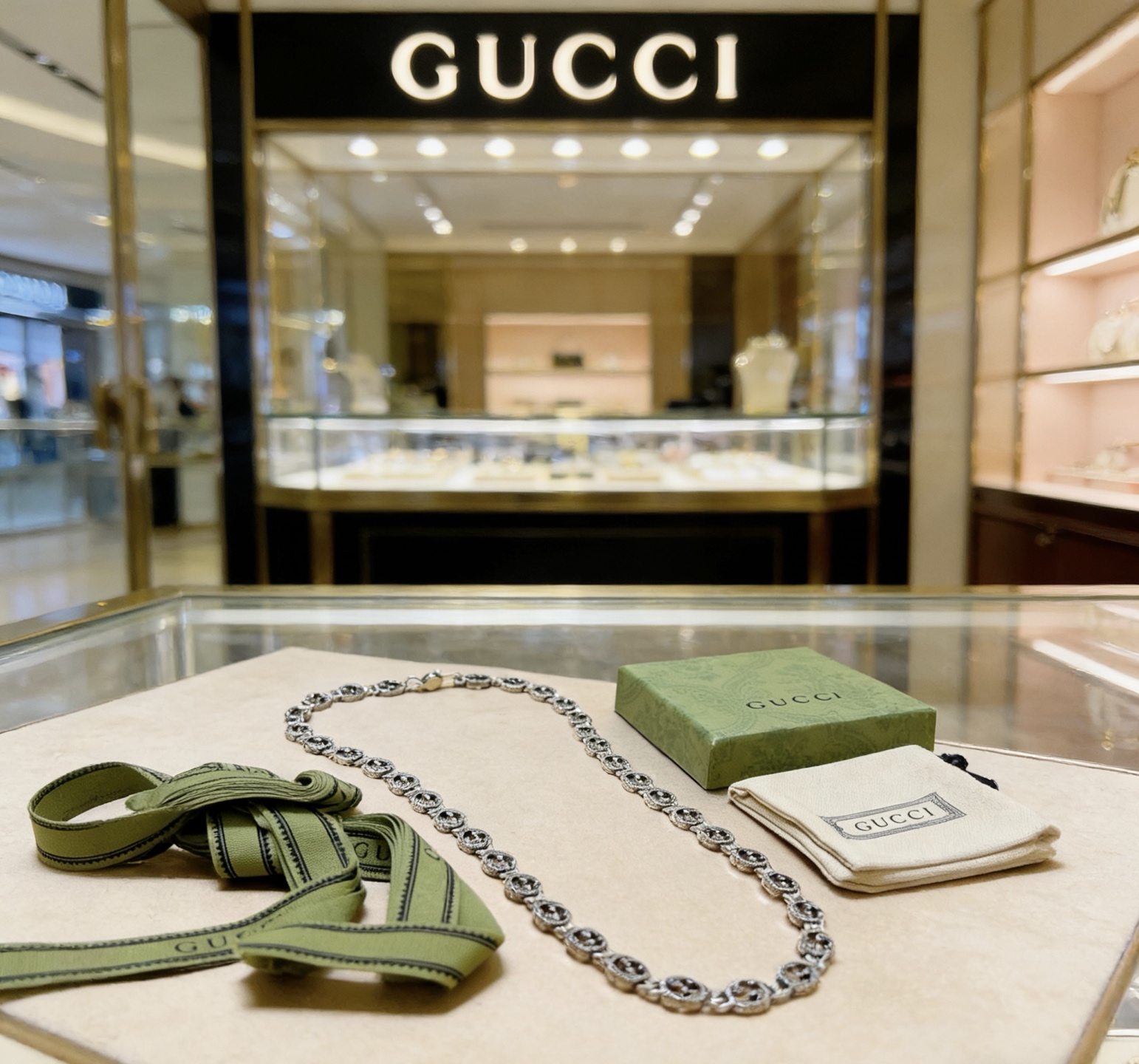 Gucci 新品发布 不爆不发 抖音带货 首选 𝐆𝐮𝐜𝐜𝐢古驰项链最新款链条档次更高 Anger Forest系列双g设计理念 项链