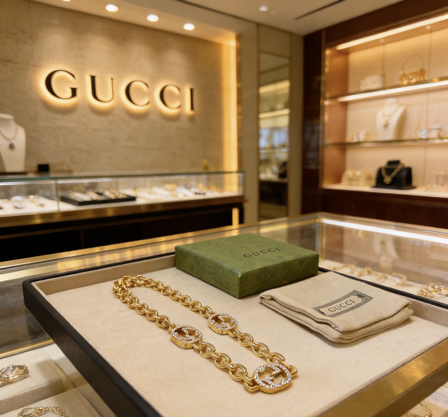 Gucci 𝐆𝐮𝐜𝐜𝐢古驰项链最新款链条档次更高 Anger Forest系列双G古驰项链