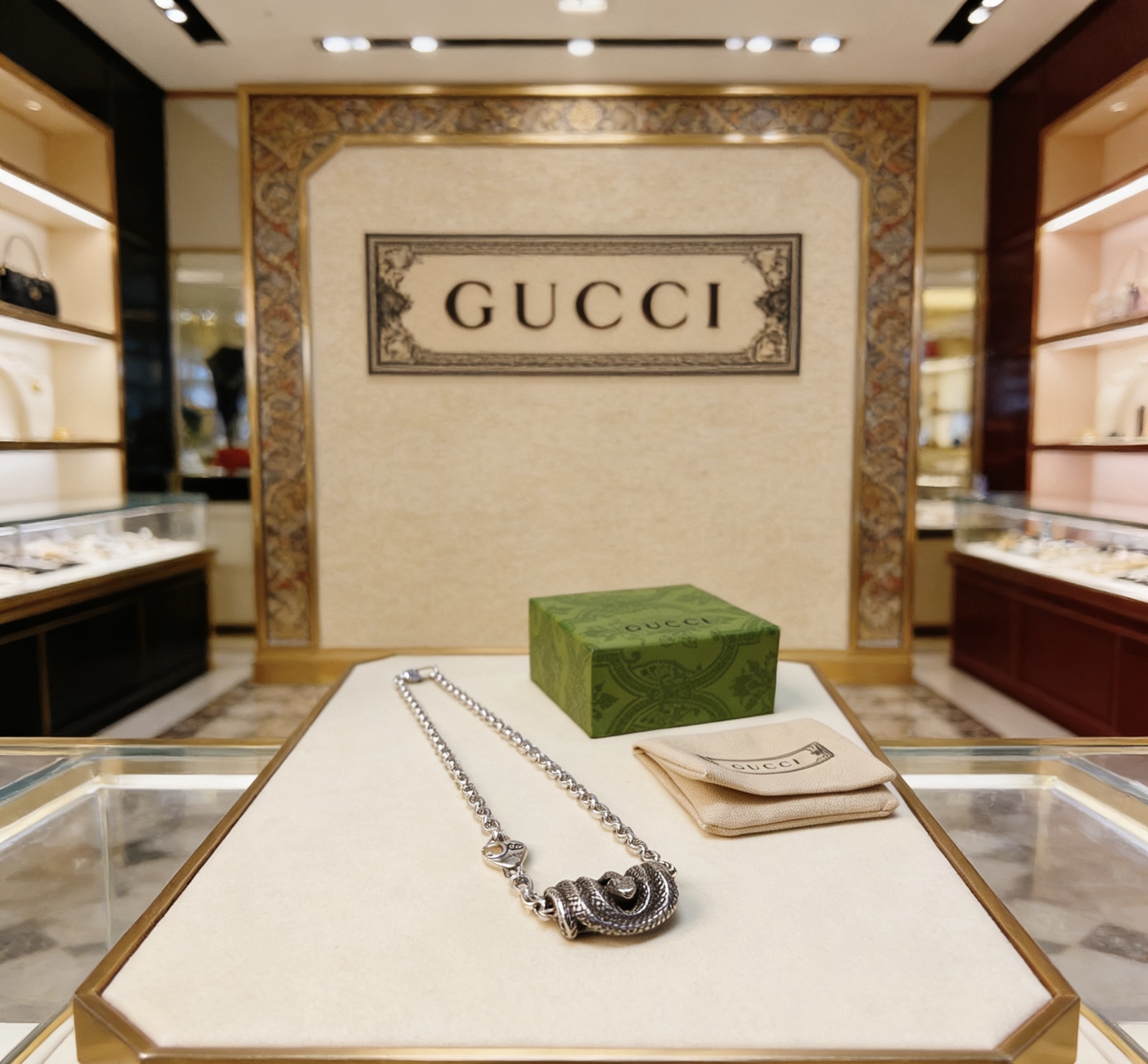 Gucci 𝐆𝐮𝐜𝐜𝐢古驰项链最新款链条档次更高 Anger Forest系列双G 款项链系列古驰项链