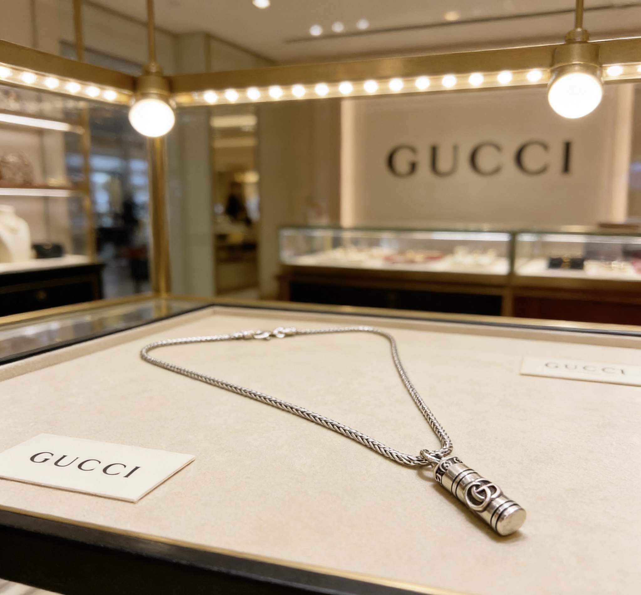 Gucci 𝐆𝐮𝐜𝐜𝐢古驰项链最新款链条档次更高 Anger Forest系列双G 款项链系列 银项链