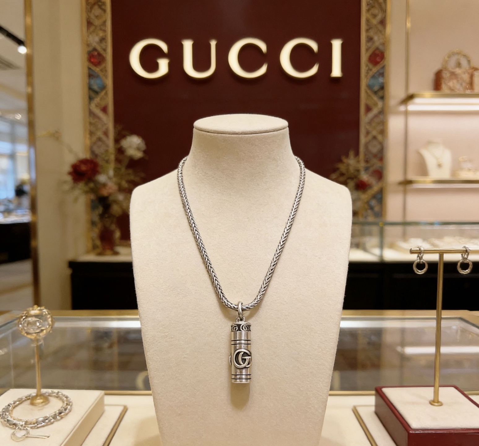 Gucci 𝐆𝐮𝐜𝐜𝐢古驰项链最新款链条档次更高 Anger Forest系列双G 款项链系列 银项链
