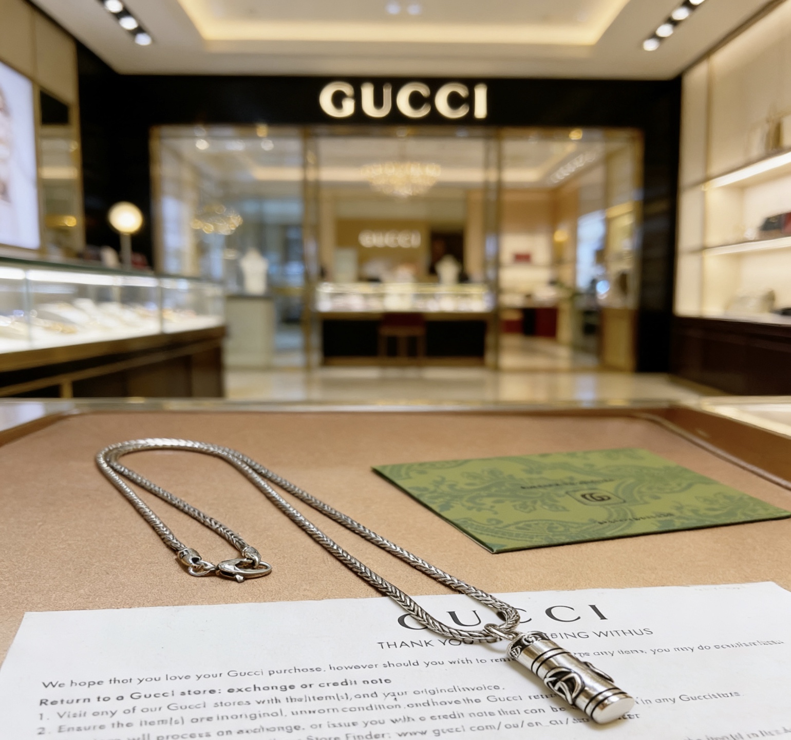 Gucci 𝐆𝐮𝐜𝐜𝐢古驰项链最新款链条档次更高 Anger Forest系列双G 款项链系列 银项链