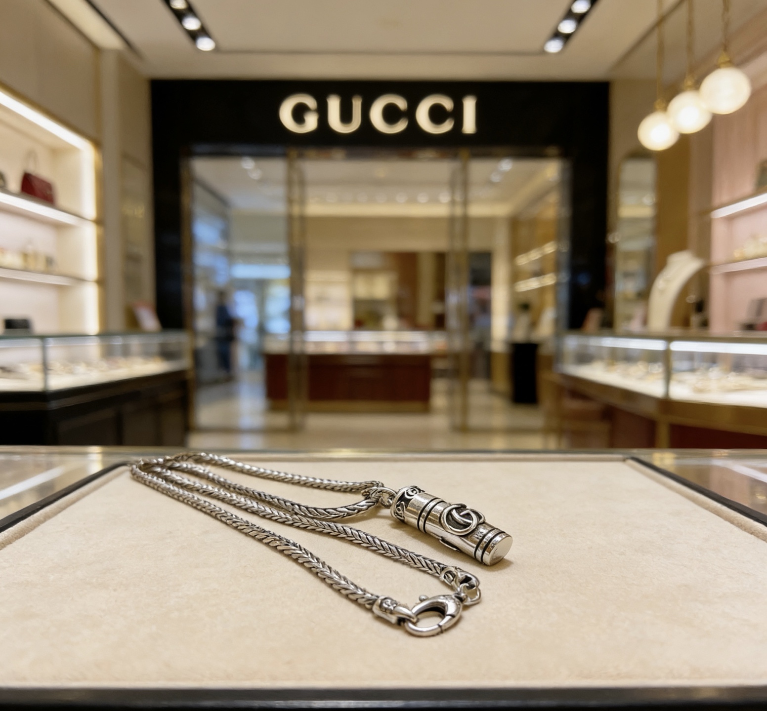 Gucci 𝐆𝐮𝐜𝐜𝐢古驰项链最新款链条档次更高 Anger Forest系列双G 款项链系列 银项链
