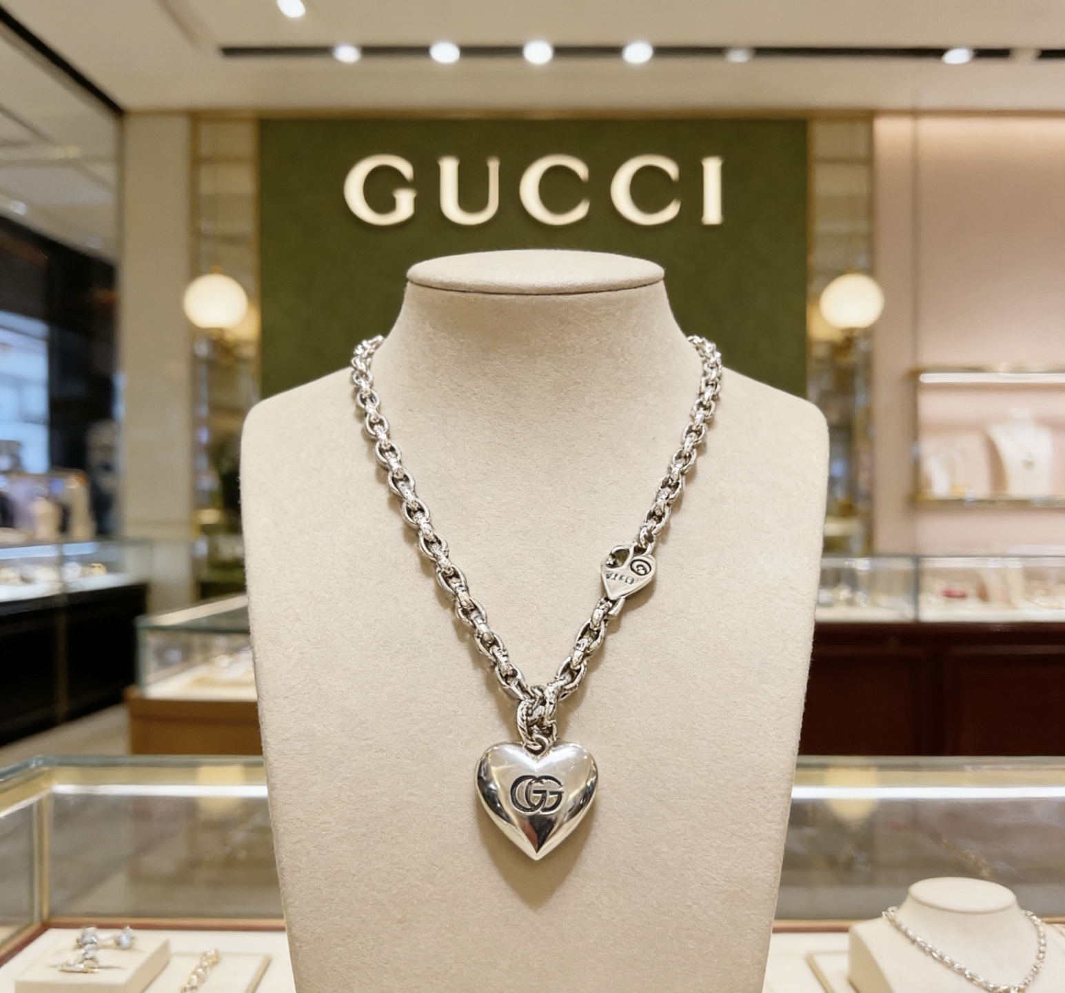 Gucci 𝐆𝐮𝐜𝐜𝐢古驰项链最新款链条档次更高 Anger Forest系列双G 款项链系列 银项链