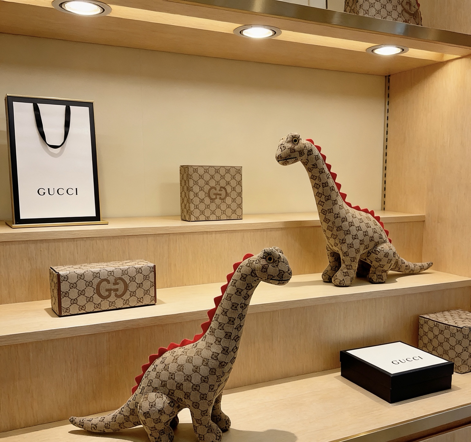Gucci 来袭 古驰官网首发新品恐龙玩偶独家高品质发售 出口法国订单新品发布 古驰的的一款恐龙公仔独家关节可动