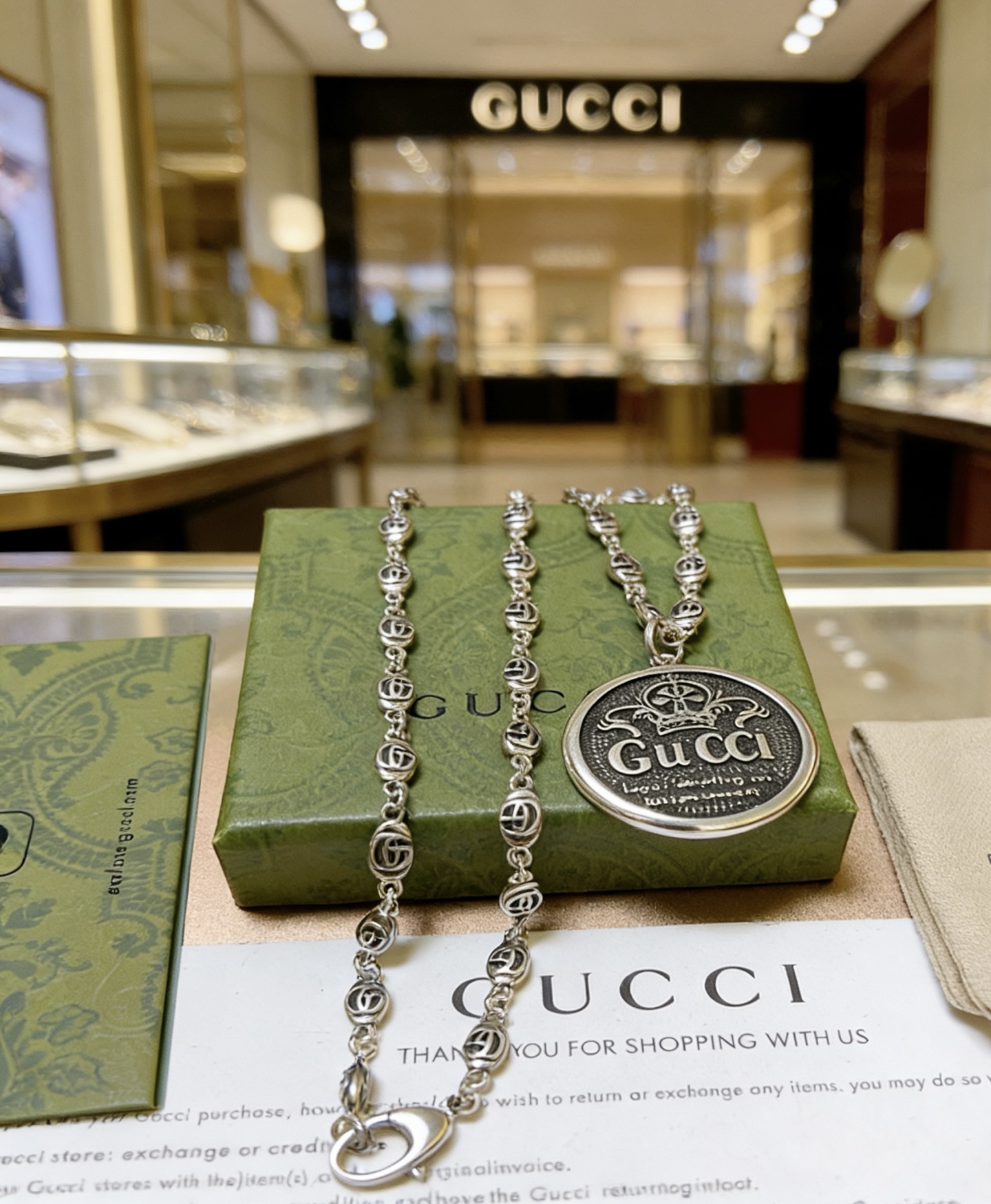 Gucci 新品发布 𝐆𝐮𝐜𝐜𝐢古驰项链最新款链条档次更高 Anger Forest系列双G古驰项链独特气质项链