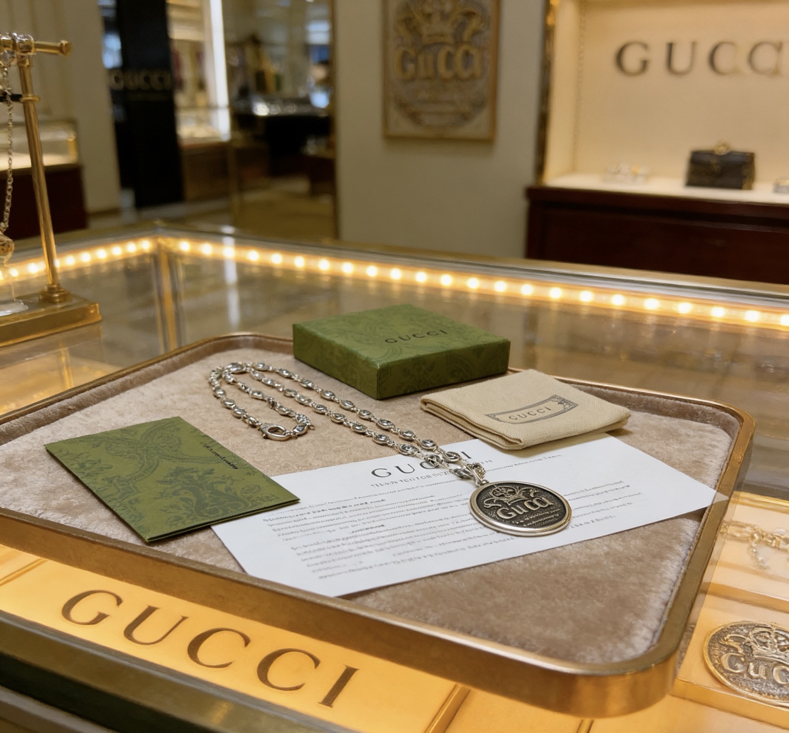 Gucci 新品发布 𝐆𝐮𝐜𝐜𝐢古驰项链最新款链条档次更高 Anger Forest系列双G古驰项链独特气质项链