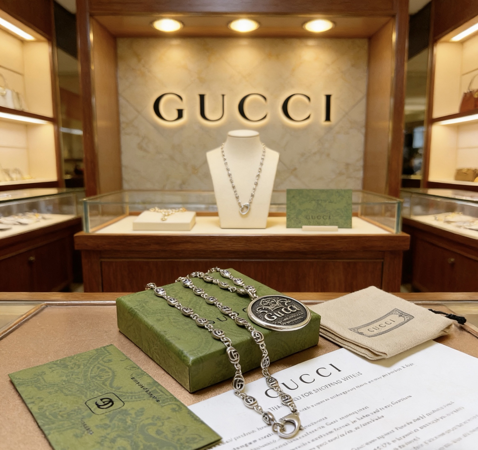 Gucci 新品发布 𝐆𝐮𝐜𝐜𝐢古驰项链最新款链条档次更高 Anger Forest系列双G古驰项链独特气质项链