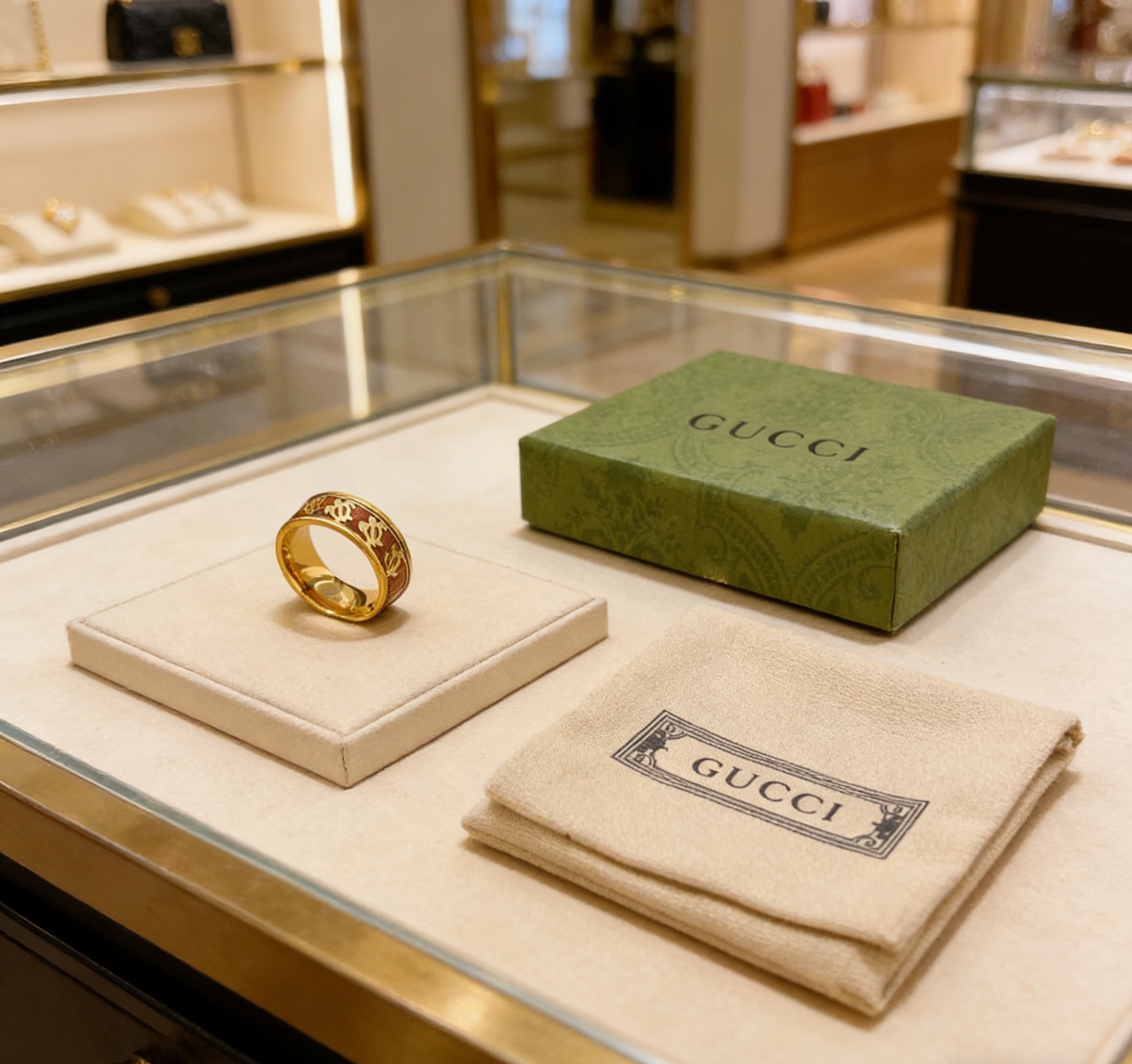 Gucci 𝐆𝐮𝐜𝐜𝐢古驰戒指最新款款式档次更高 Anger Forest系列v金质感双G纯手工制作工艺 古驰戒指