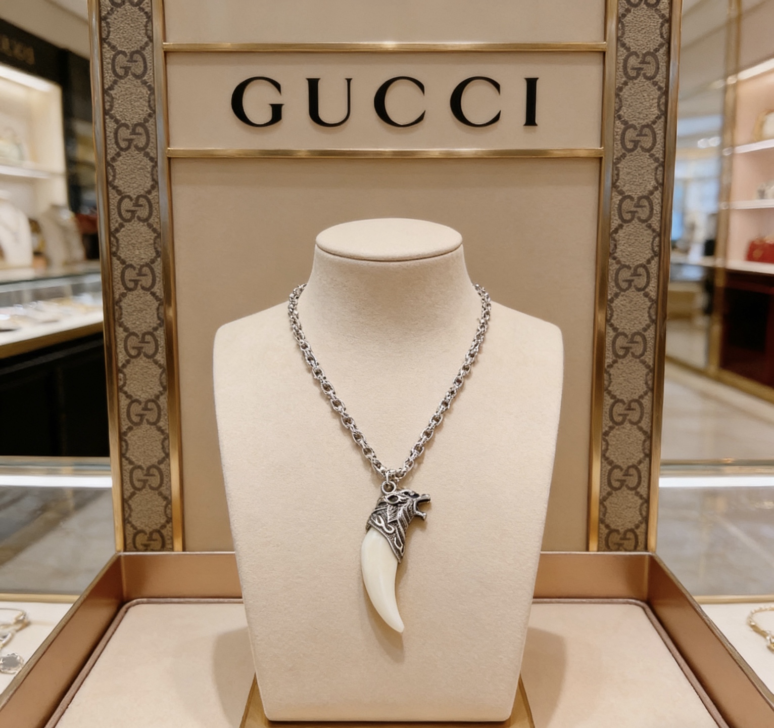 𝐆𝐮𝐜𝐜𝐢 Collar Gucci último modelo, cadena de mayor calidad, mismo que usan las estrellas, serie Anger Forest, colla…