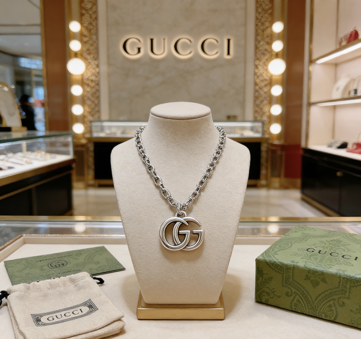🔥¡Guapísimo! 🔥 𝐆𝐮𝐜𝐜𝐢 Collar Gucci último modelo, cadena de mayor calidad, mismo que usan las estrellas, modelo c…