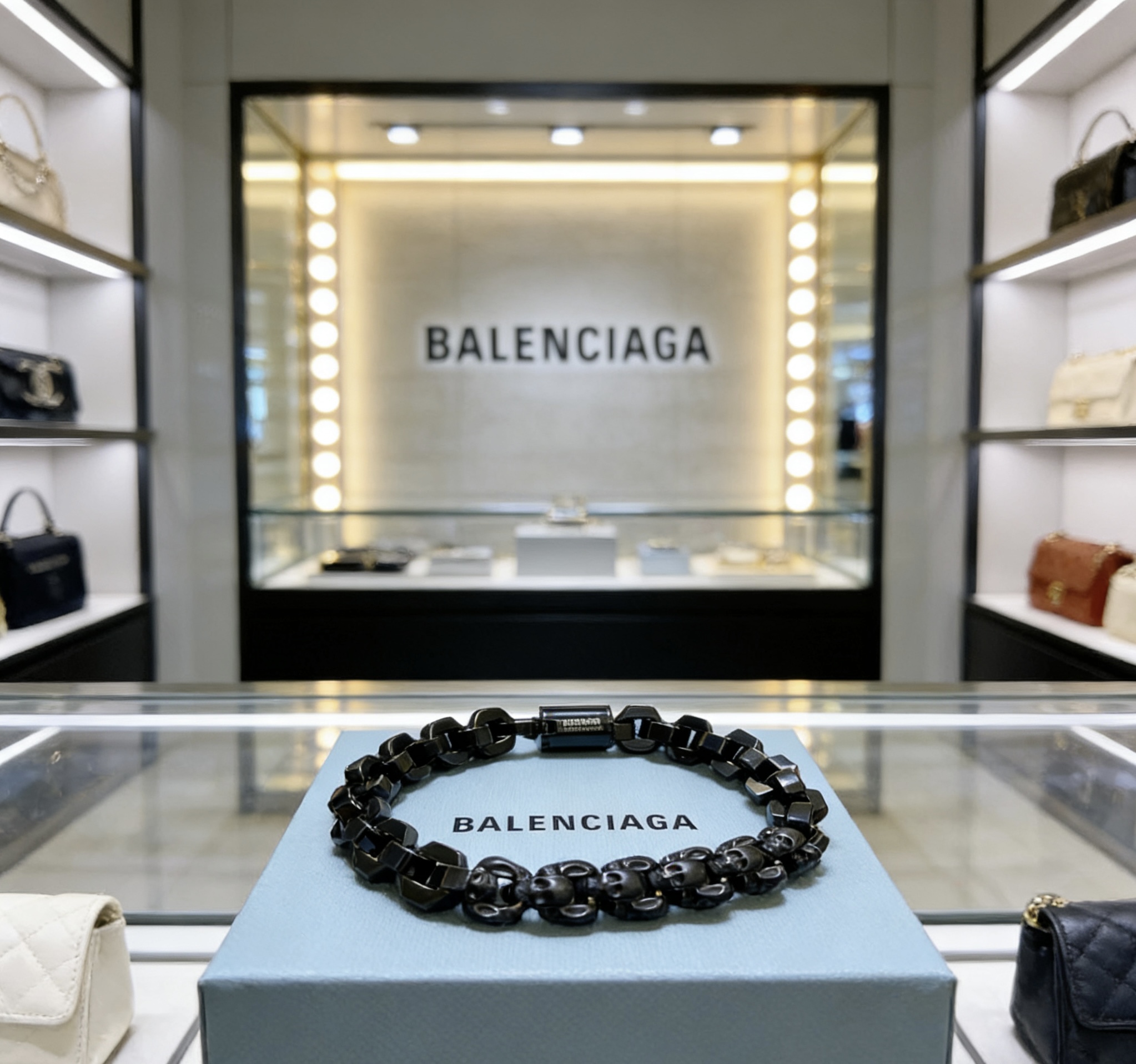 Balenciaga 新品 巴黎世家手链Balenciaga手链 一致巴黎世家手链 男士火 设计独特 前卫 男士