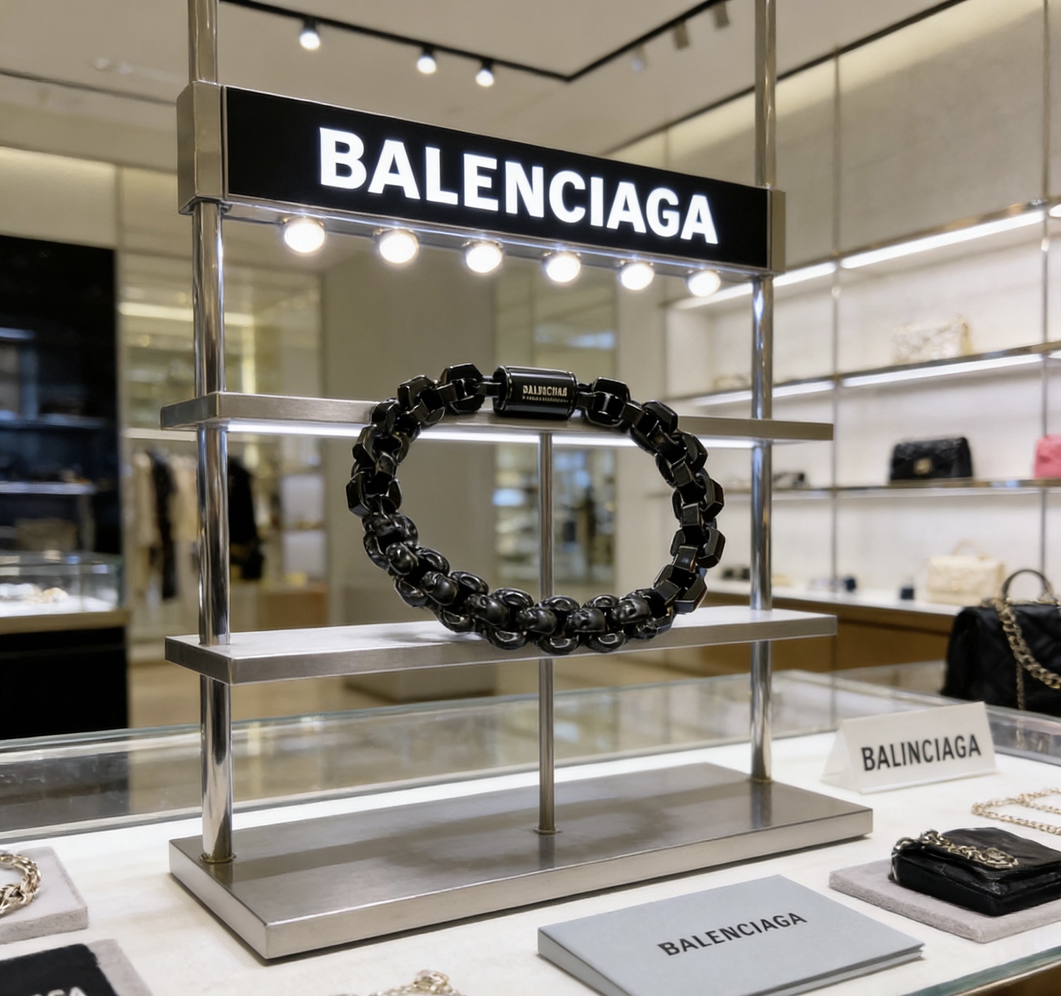 Balenciaga 新品 巴黎世家手链Balenciaga手链 一致巴黎世家手链 男士火 设计独特 前卫 男士