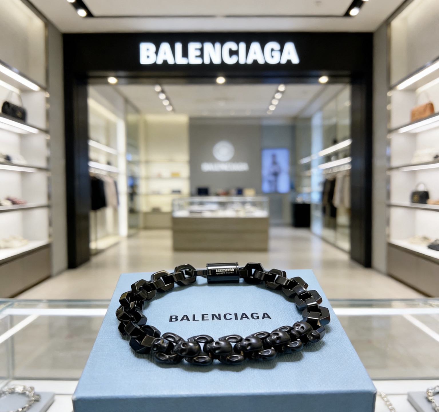 Balenciaga 新品 巴黎世家手链Balenciaga手链 一致巴黎世家手链 男士火 设计独特 前卫 男士