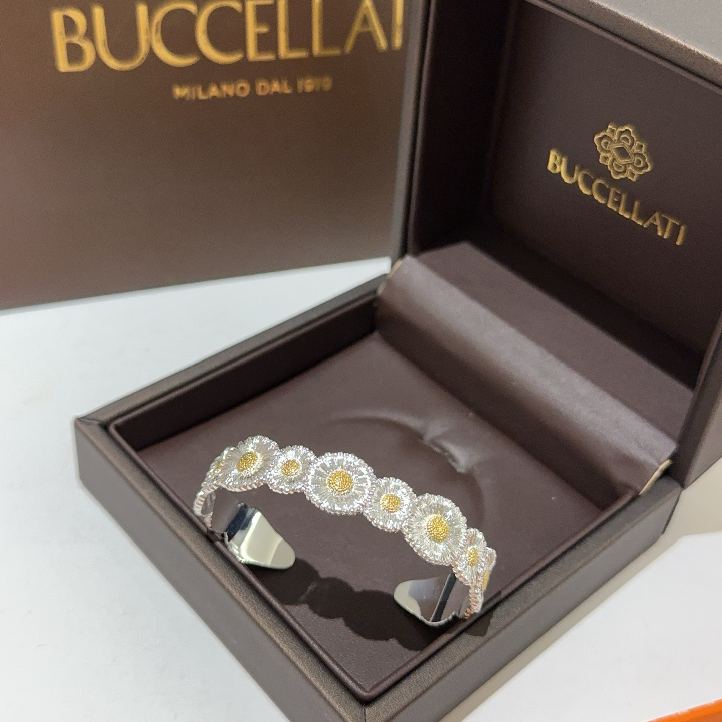 . Pulsera de margarita de alta calidad exclusiva, pulsera Buccellati, marca italiana de joyería de alta gama, pulsera d…