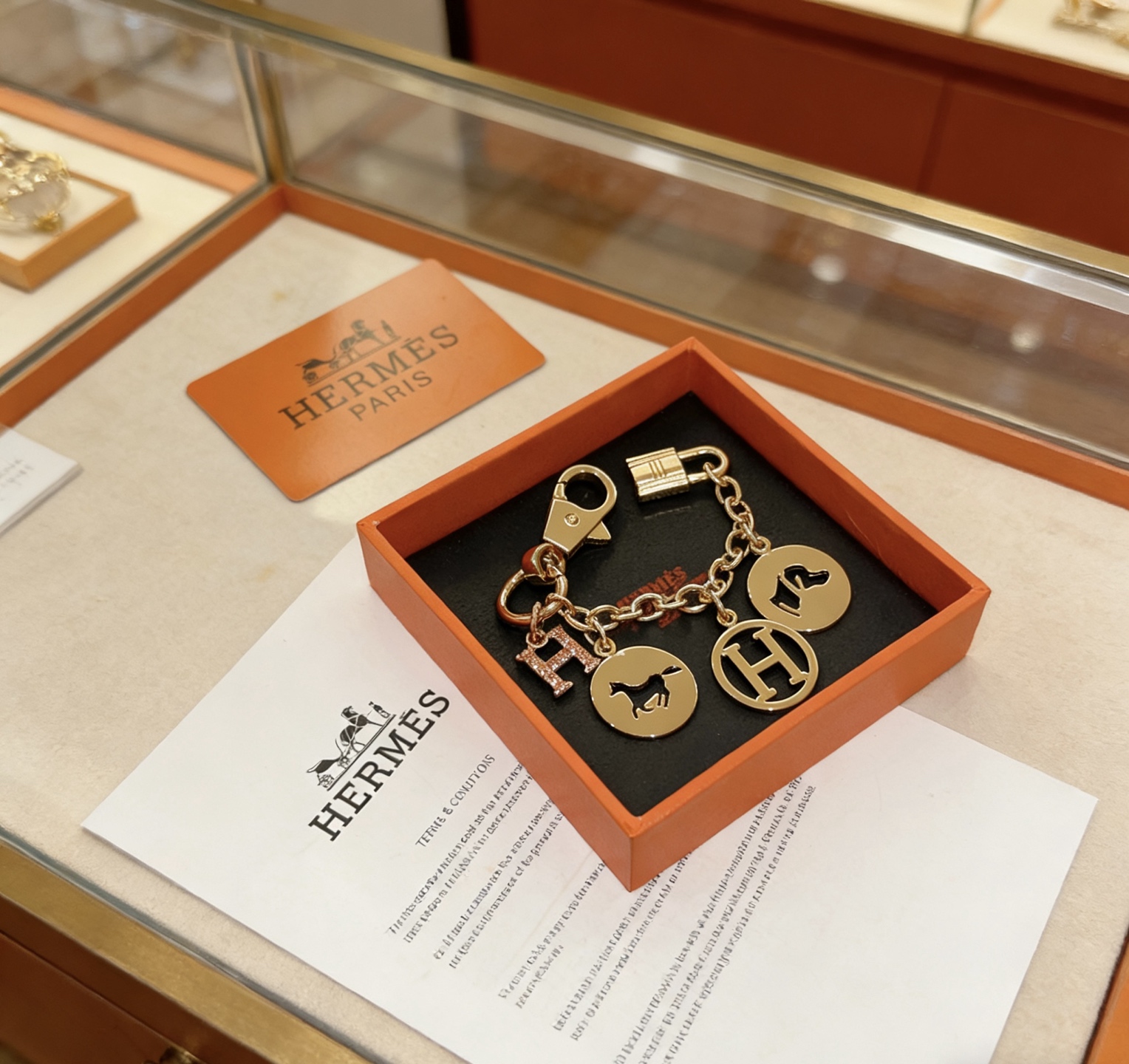 Hermès 新款Hermes爱马仕钥匙扣钥匙扣钥匙链加厚版 铂金版
