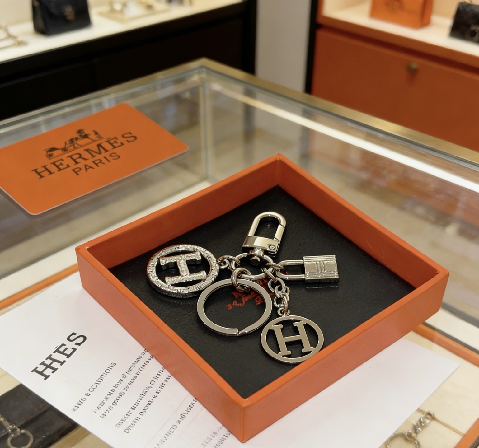 Hermès 新款Hermes爱马仕钥匙扣钥匙扣钥匙链加厚版 铂金版