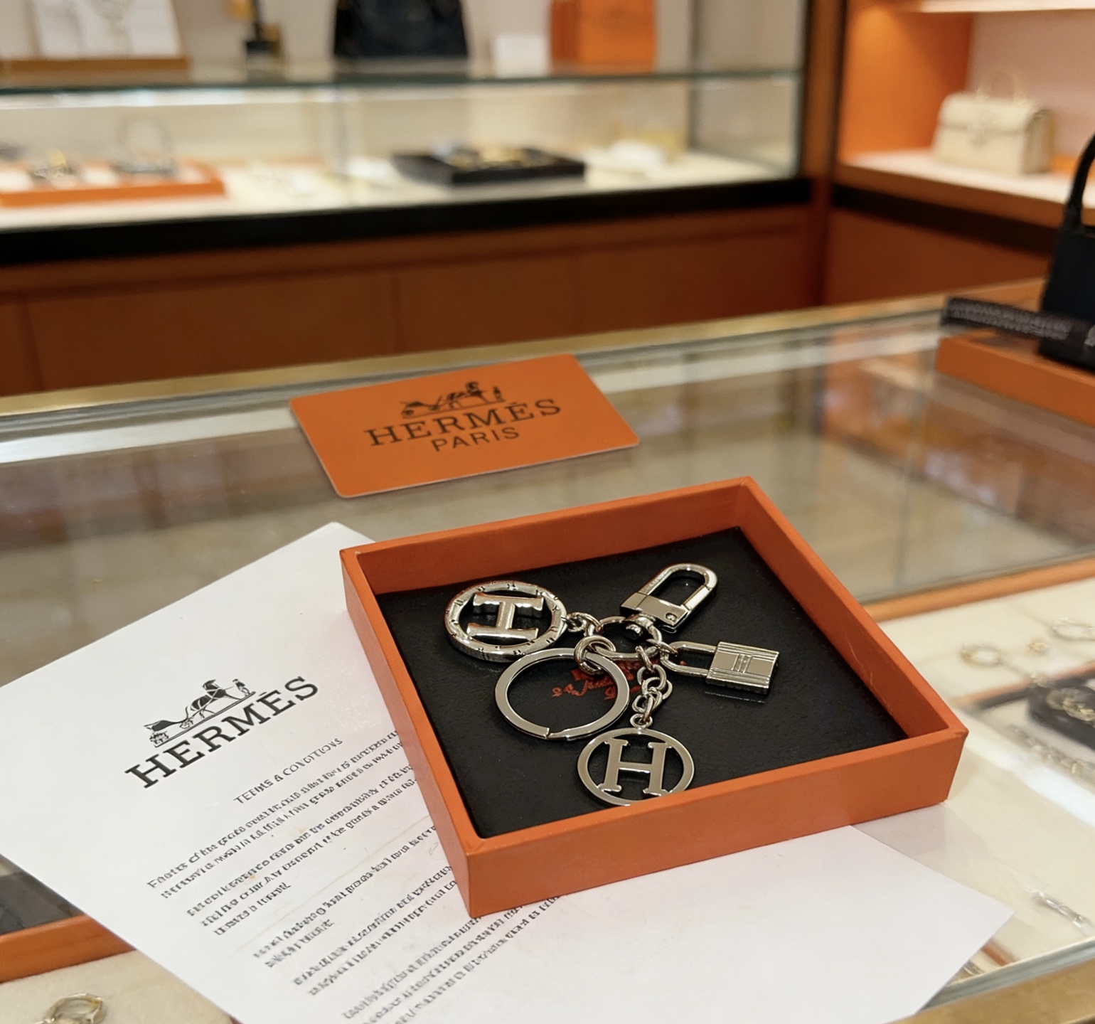 Hermès 新款Hermes爱马仕钥匙扣钥匙扣钥匙链加厚版 铂金版